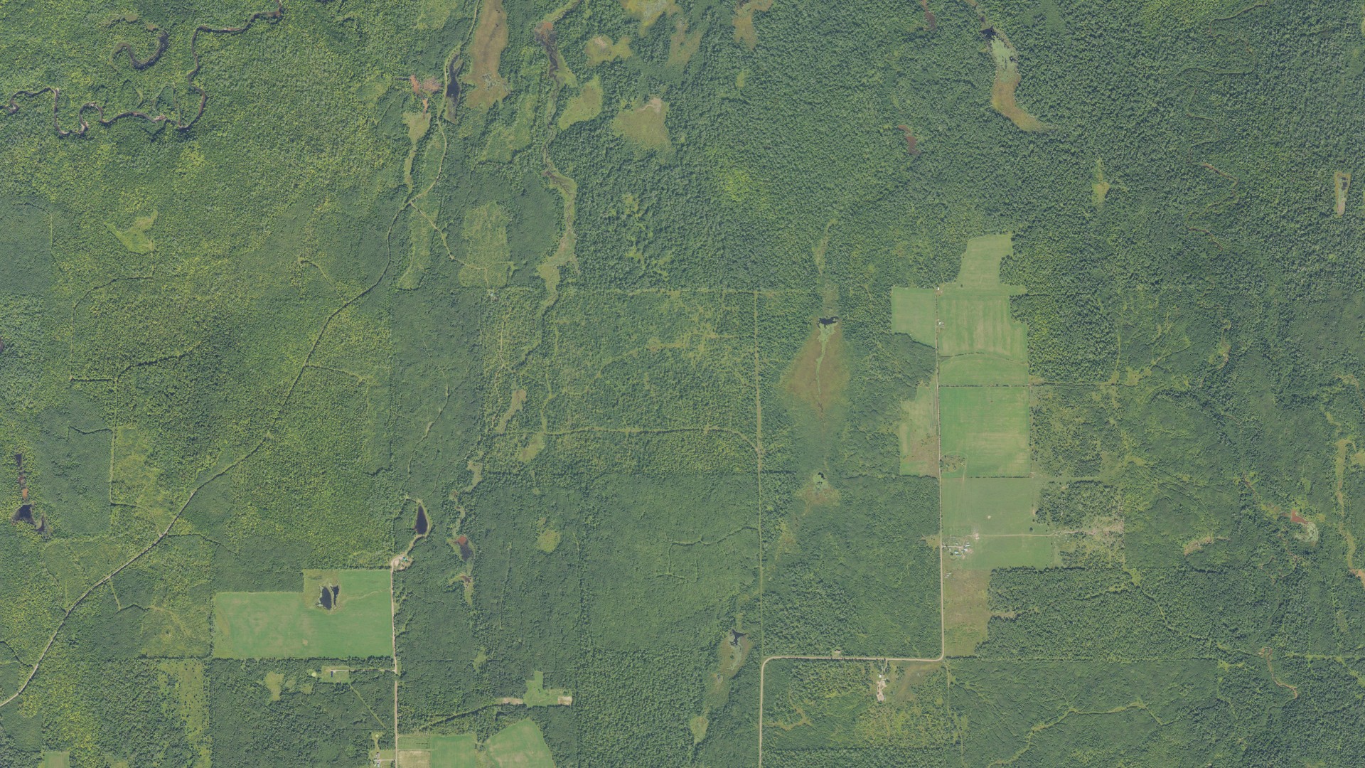 Natural-color aerial photograph of land around Matchwood, Michigan