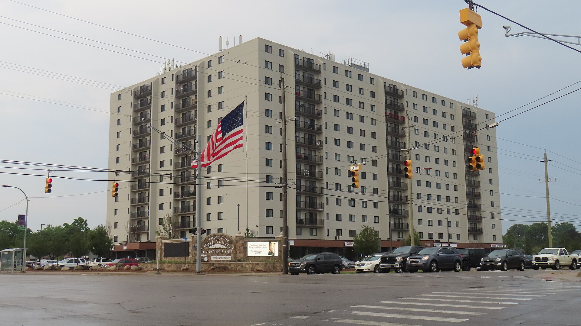 Center Line Park Towers, the tallest building in Center Line, Michigan.