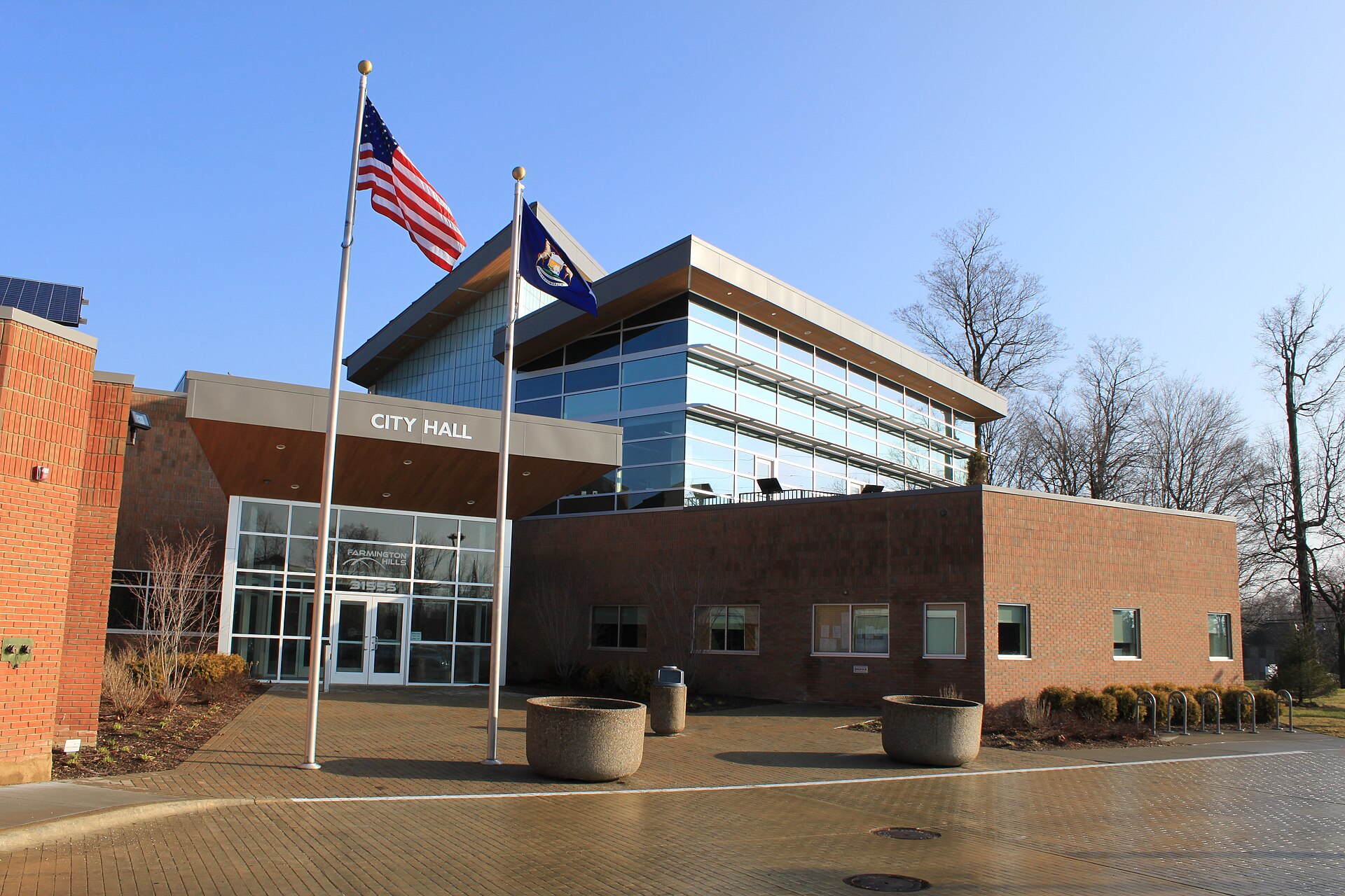 Farmington Hills City Hall — southeastern Michigan, 31555 West Eleven Mile Road, Farmington Hills, Michigan.