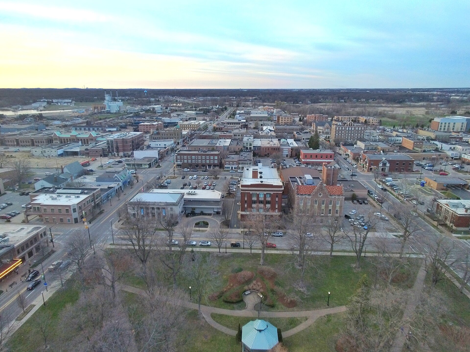Downtown streets in Holland, Michigan