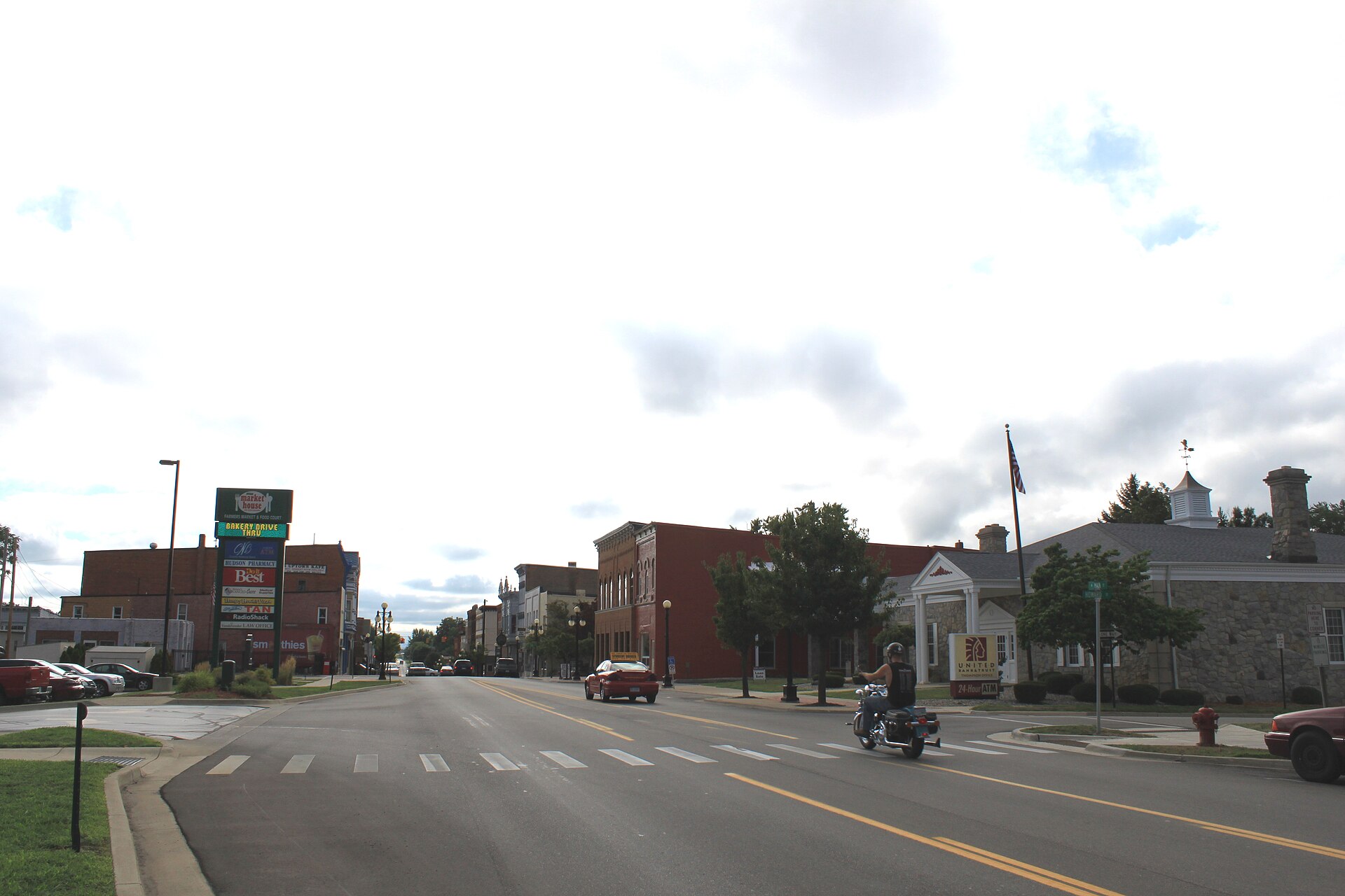 Main Street (M-34), Hudson, Michigan, facing east.