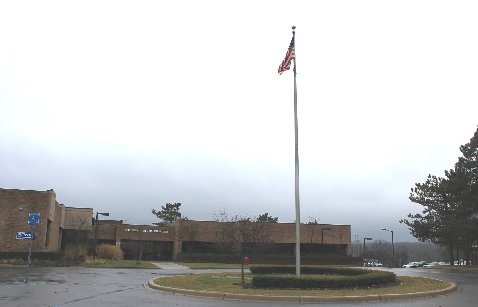 Village of Milford Michigan Civic Center, 1100 Atlantic Street, Milford, Michigan. The building houses the offices of both Milford Township and the separately administered Village of Milford.