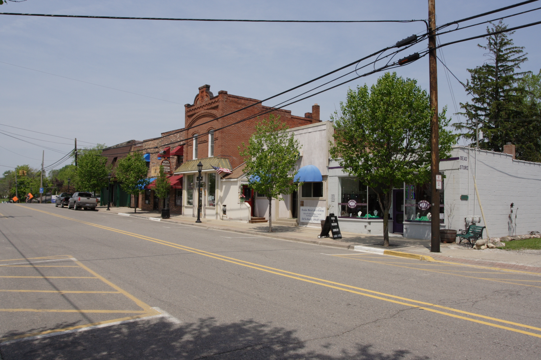 The view of Ortonville looking down Mill Street. — Michigan