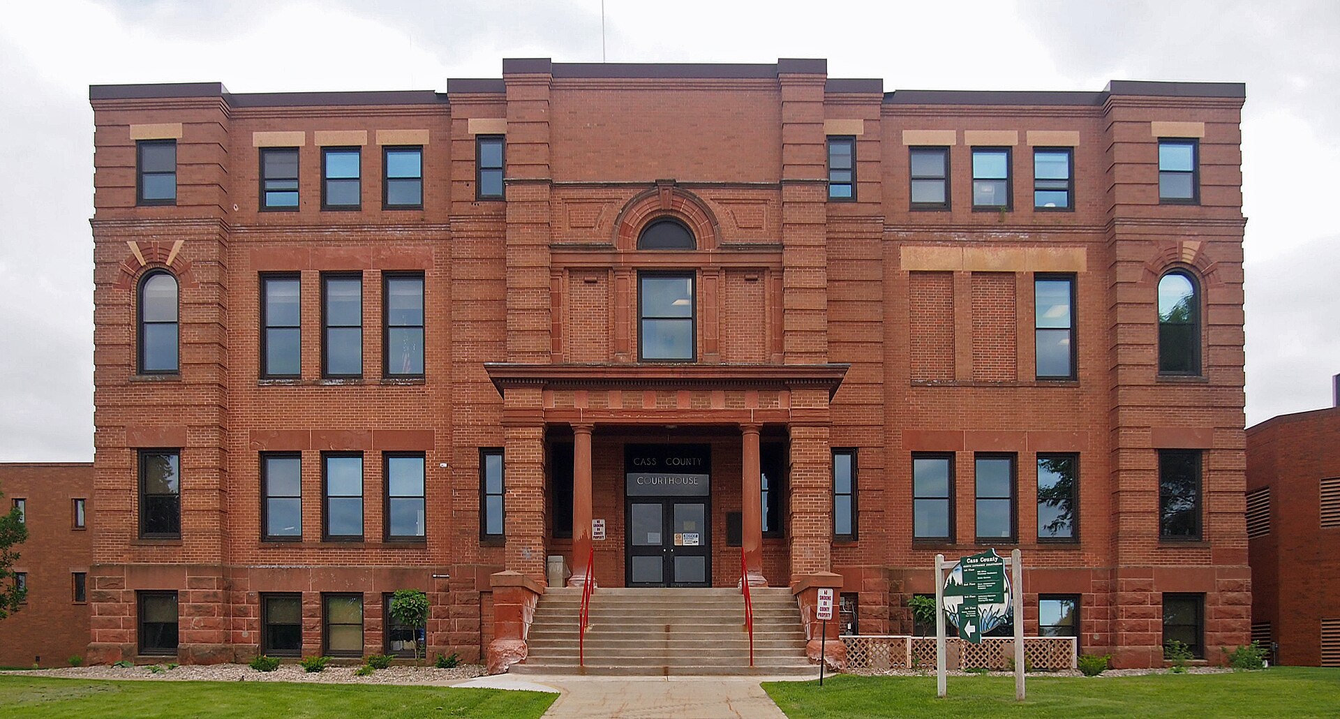 Cass County Courthouse, 300 Minnesota Ave, Walker, Minnesota, USA. Viewed from the north.