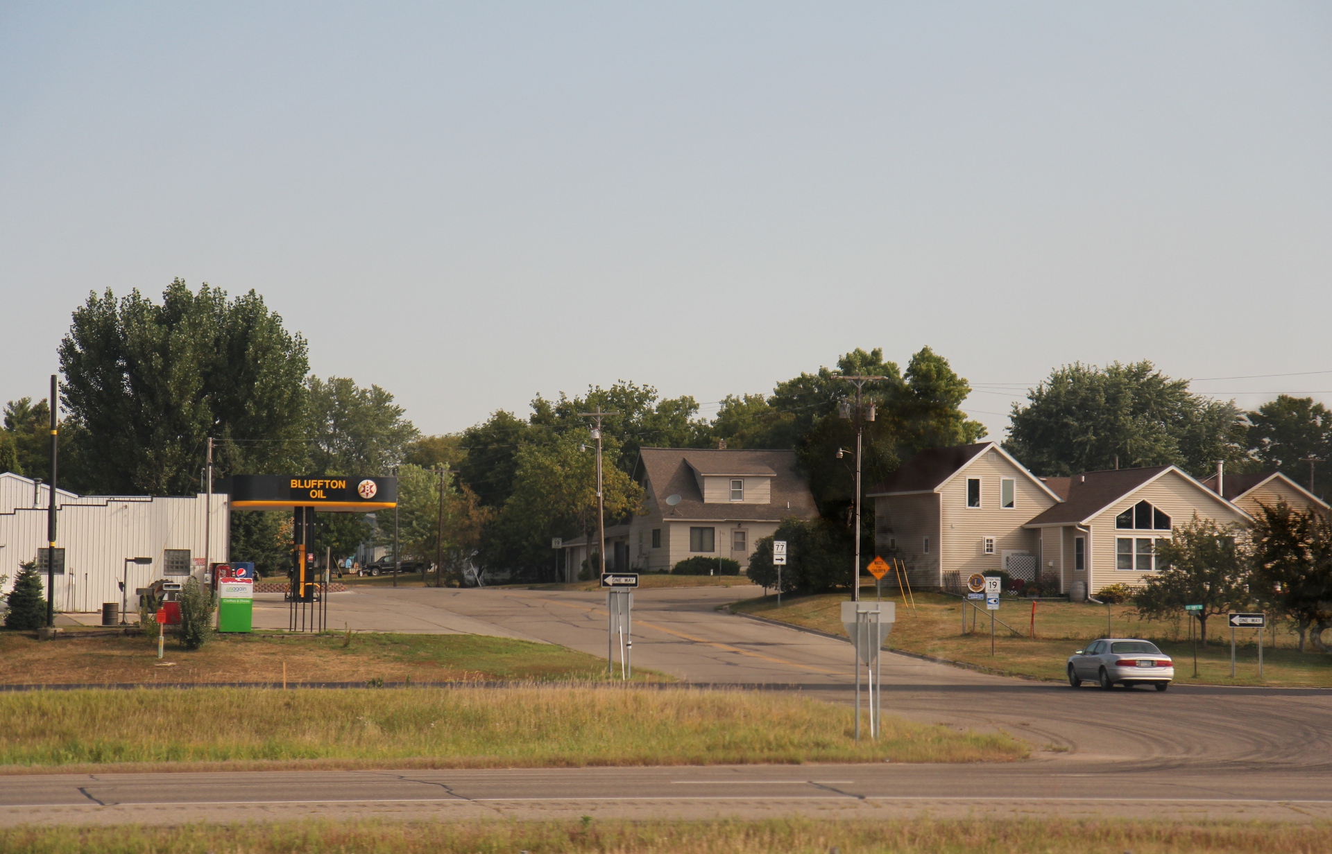Downtown streets in Bluffton, Minnesota