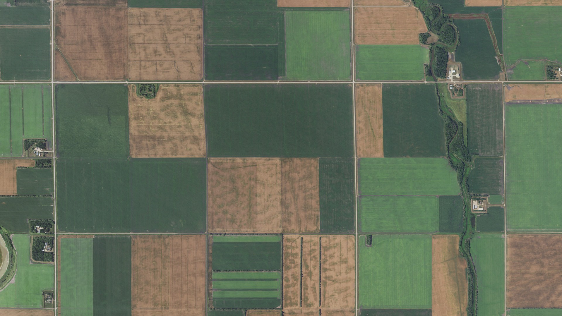 Aerial view of land around Big Woods, Minnesota