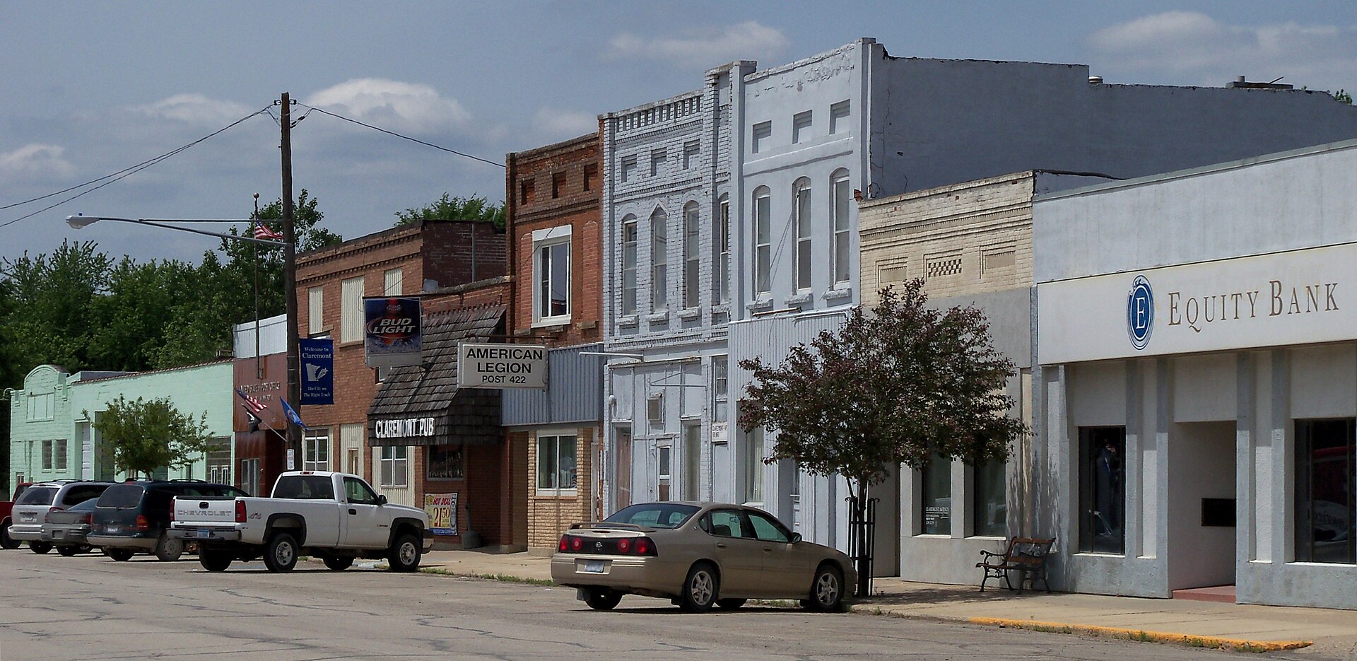Main Street in Claremont, Minnesota