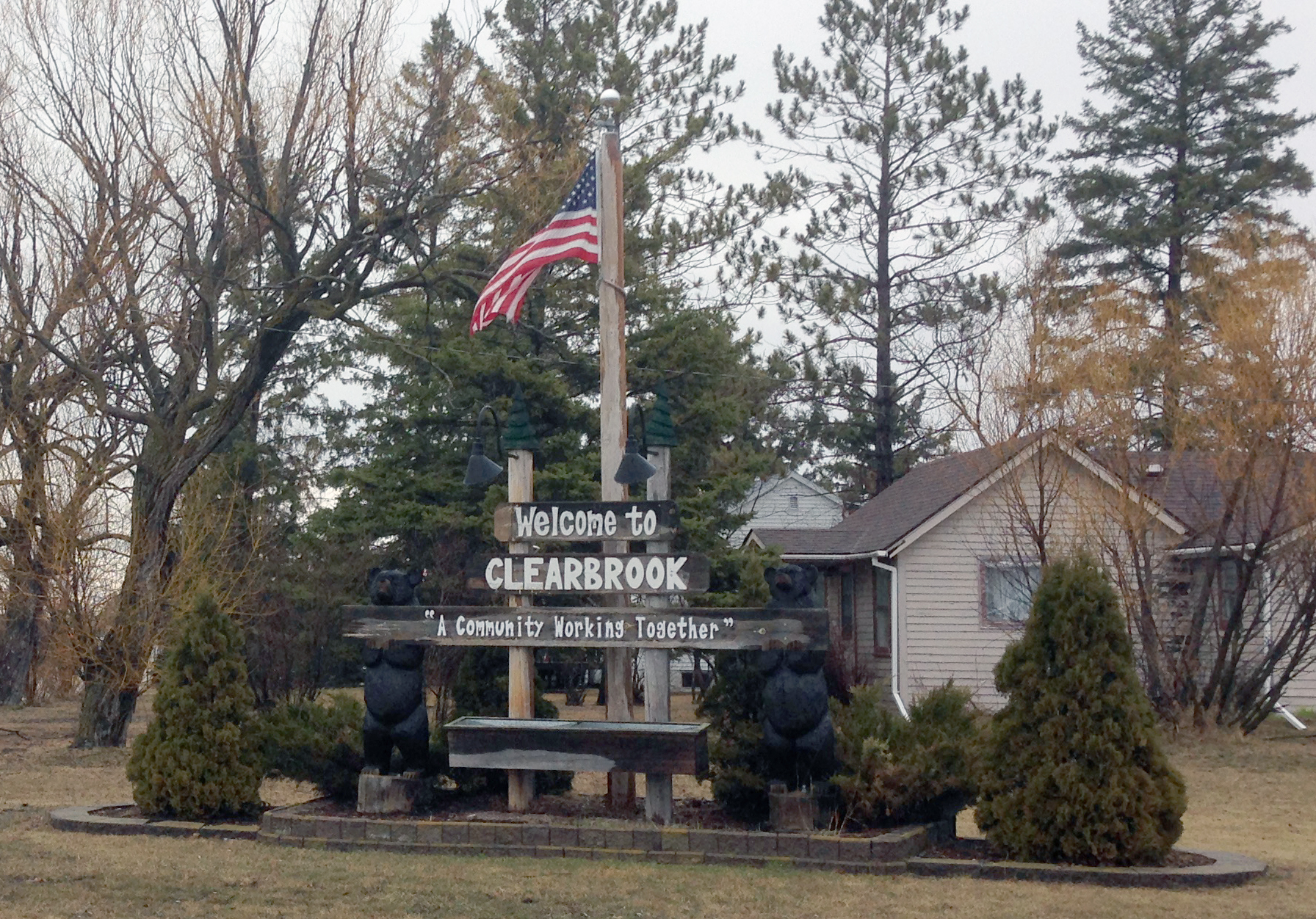 Welcome to Clearbrook Minnesota Sign, Clearbrook, Minnesota, United States