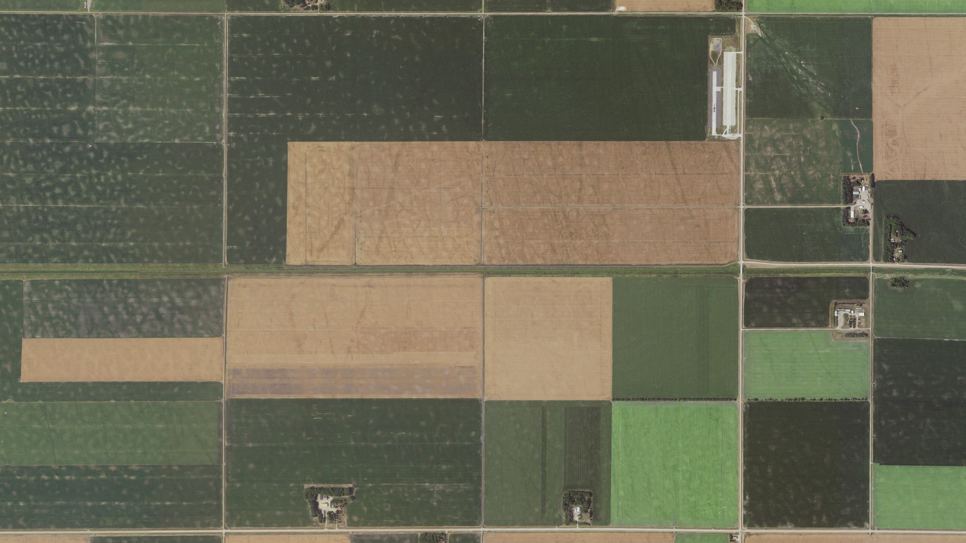 Aerial view of land around Scandia, Minnesota