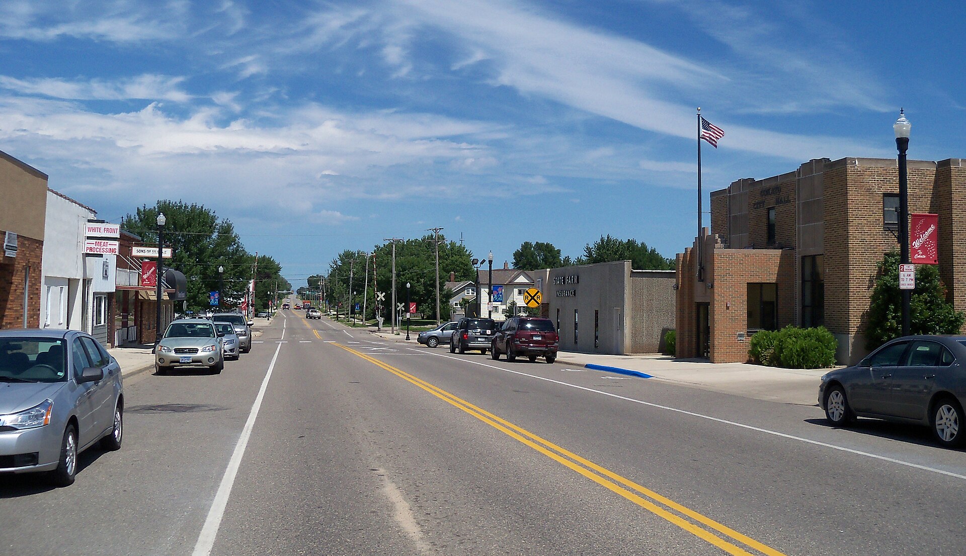 Street scene in Cokato, Minnesota