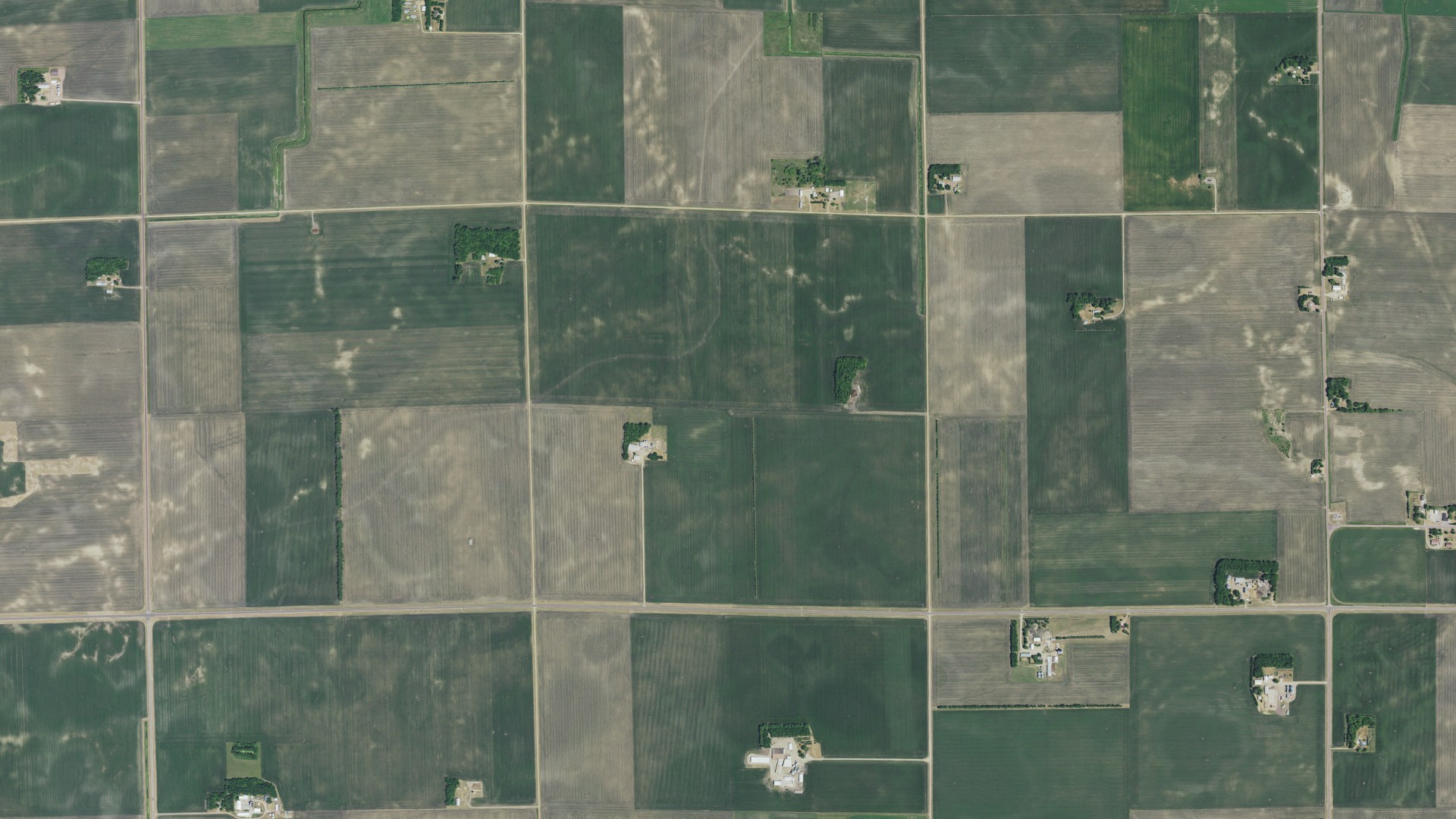 Aerial view of land around Vail, Minnesota