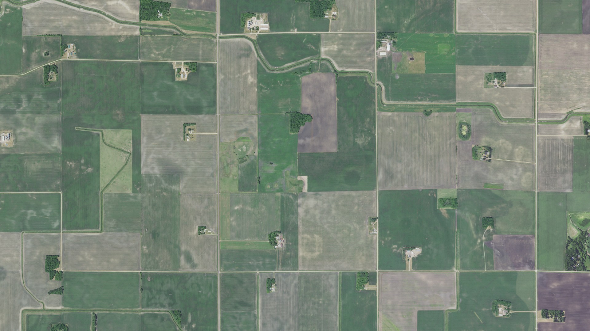 Aerial view of land around Alfsborg, Minnesota