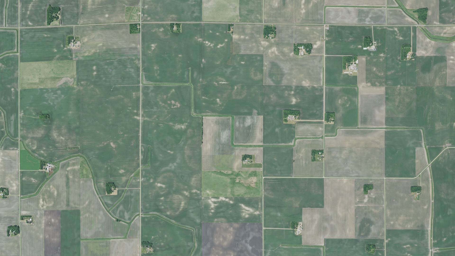 Natural-color aerial photograph of land around Cornish, Minnesota