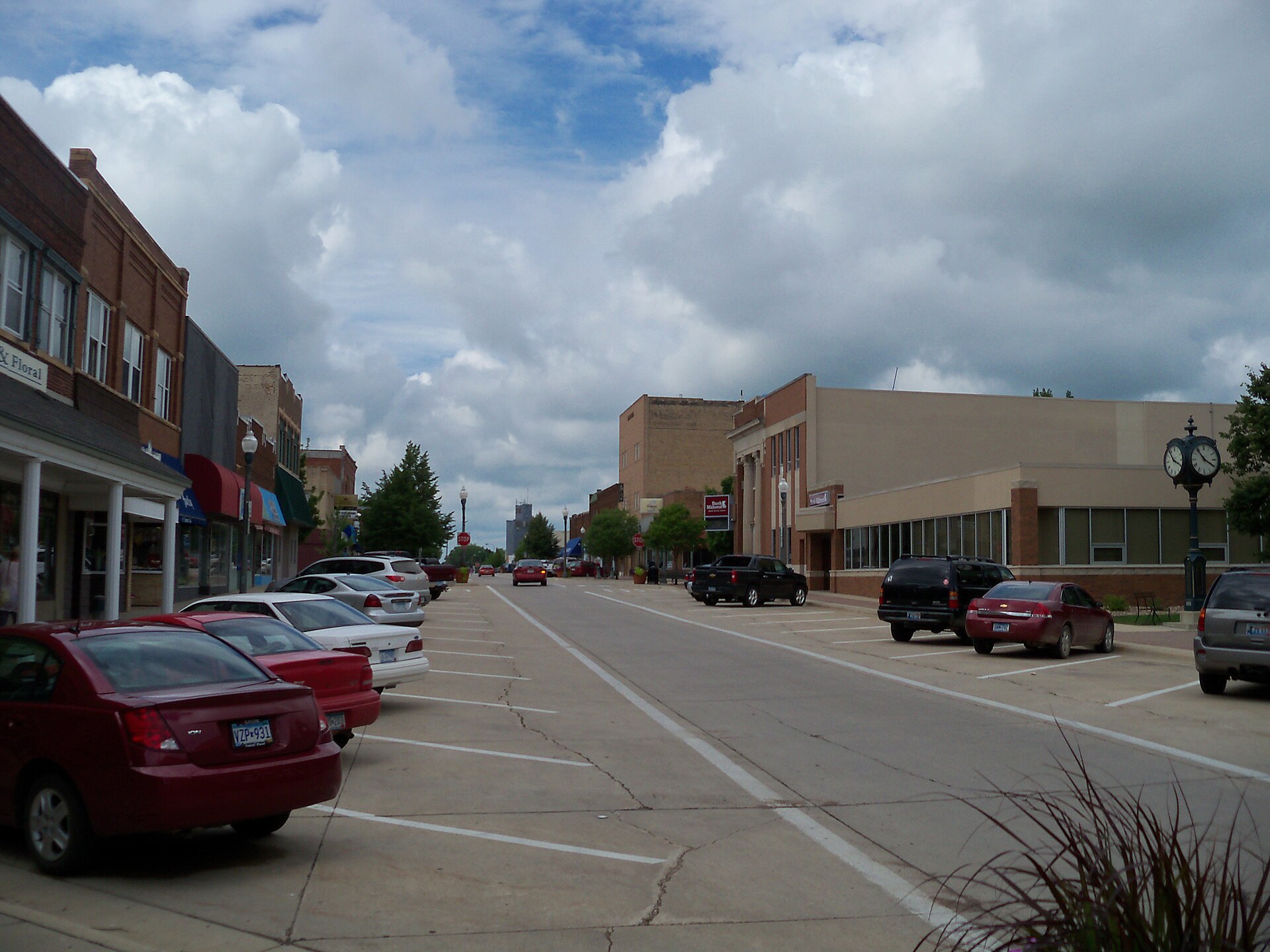 Downtown Fairmont, Minnesota, USA.