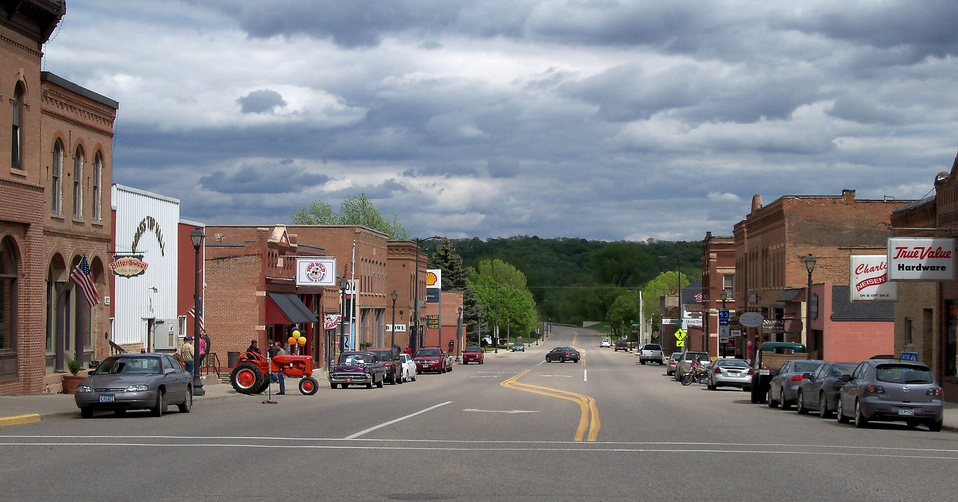Downtown streets in Henderson, Minnesota