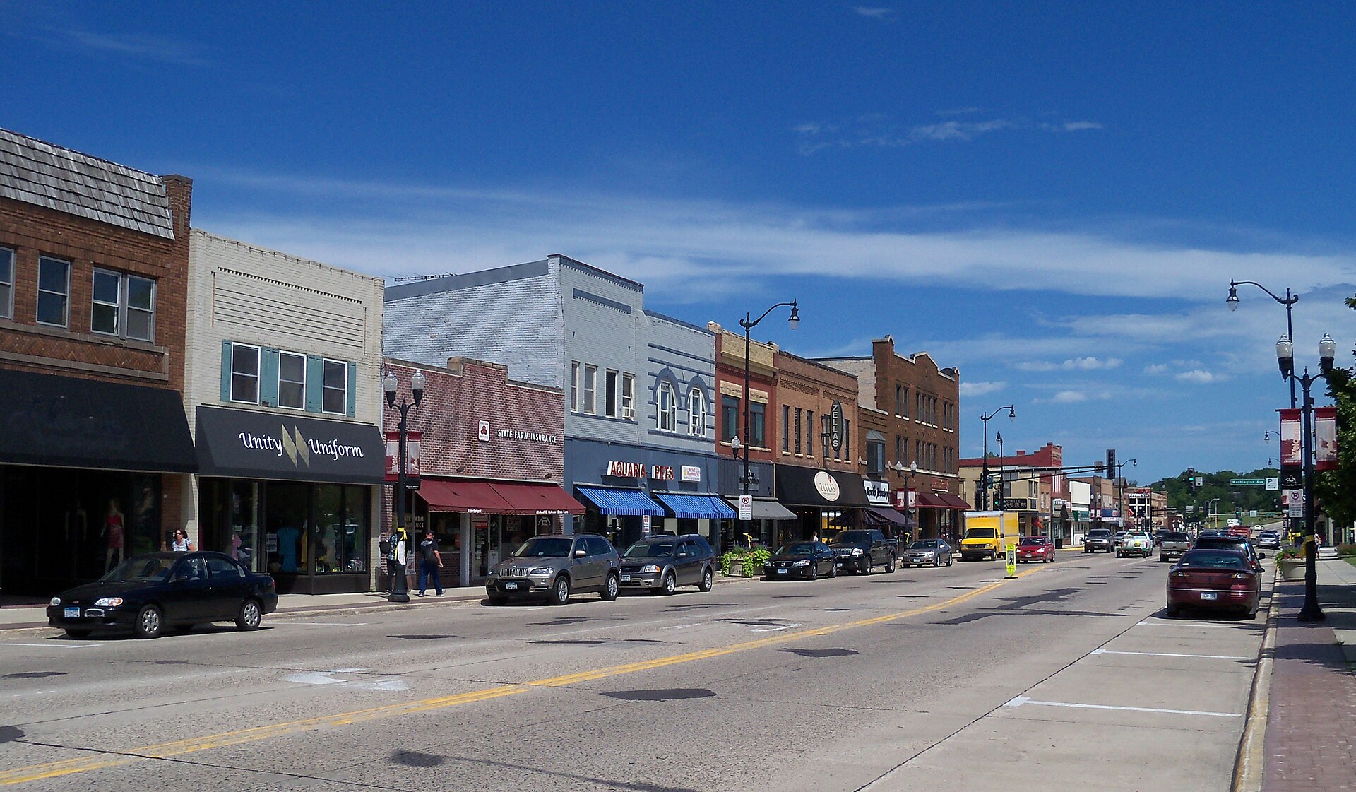 Street in Hutchinson, Minnesota, USA.