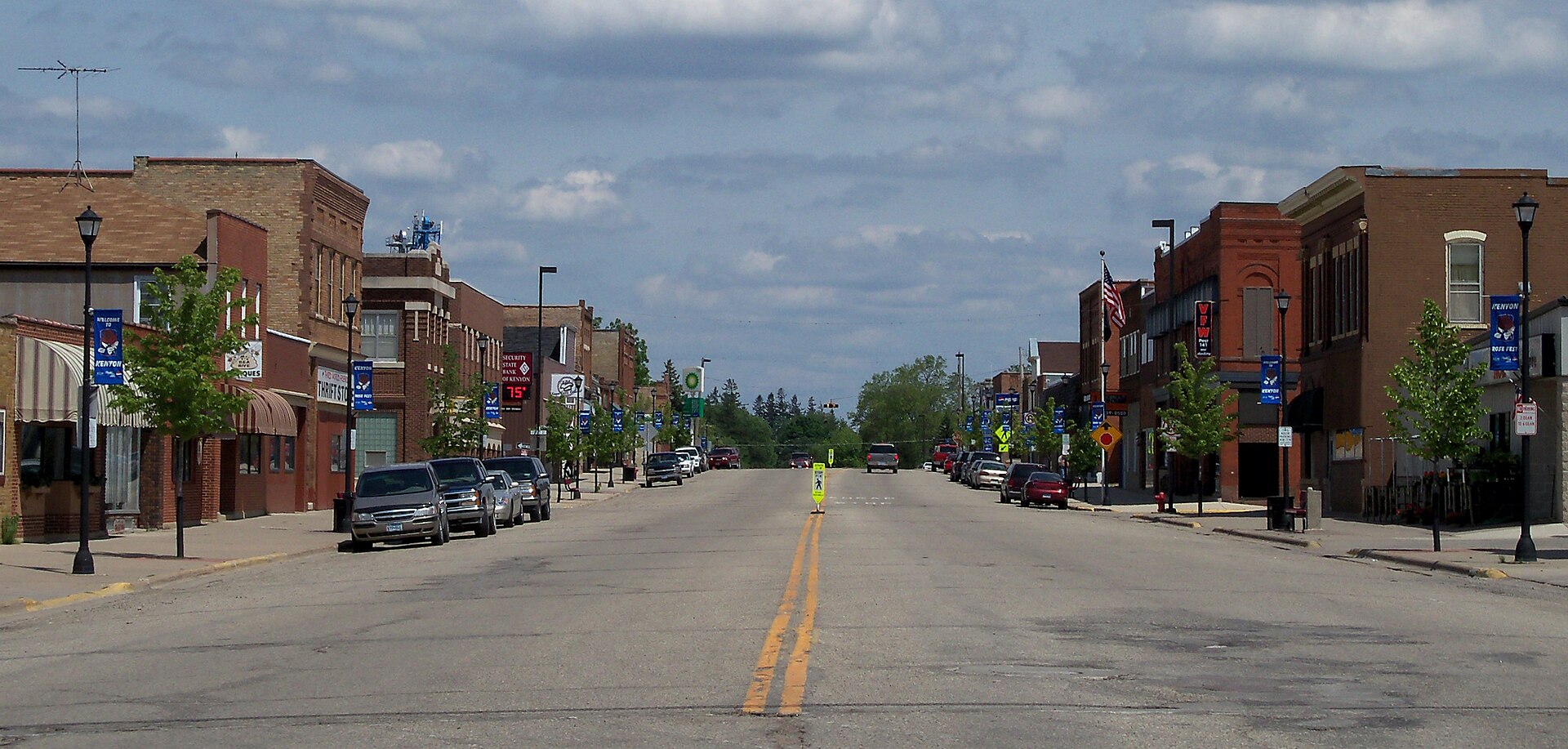 Downtown streets in Kenyon, Minnesota