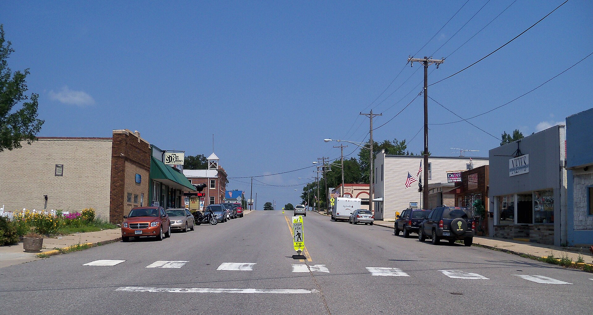 Downtown streets in Kimball, Minnesota