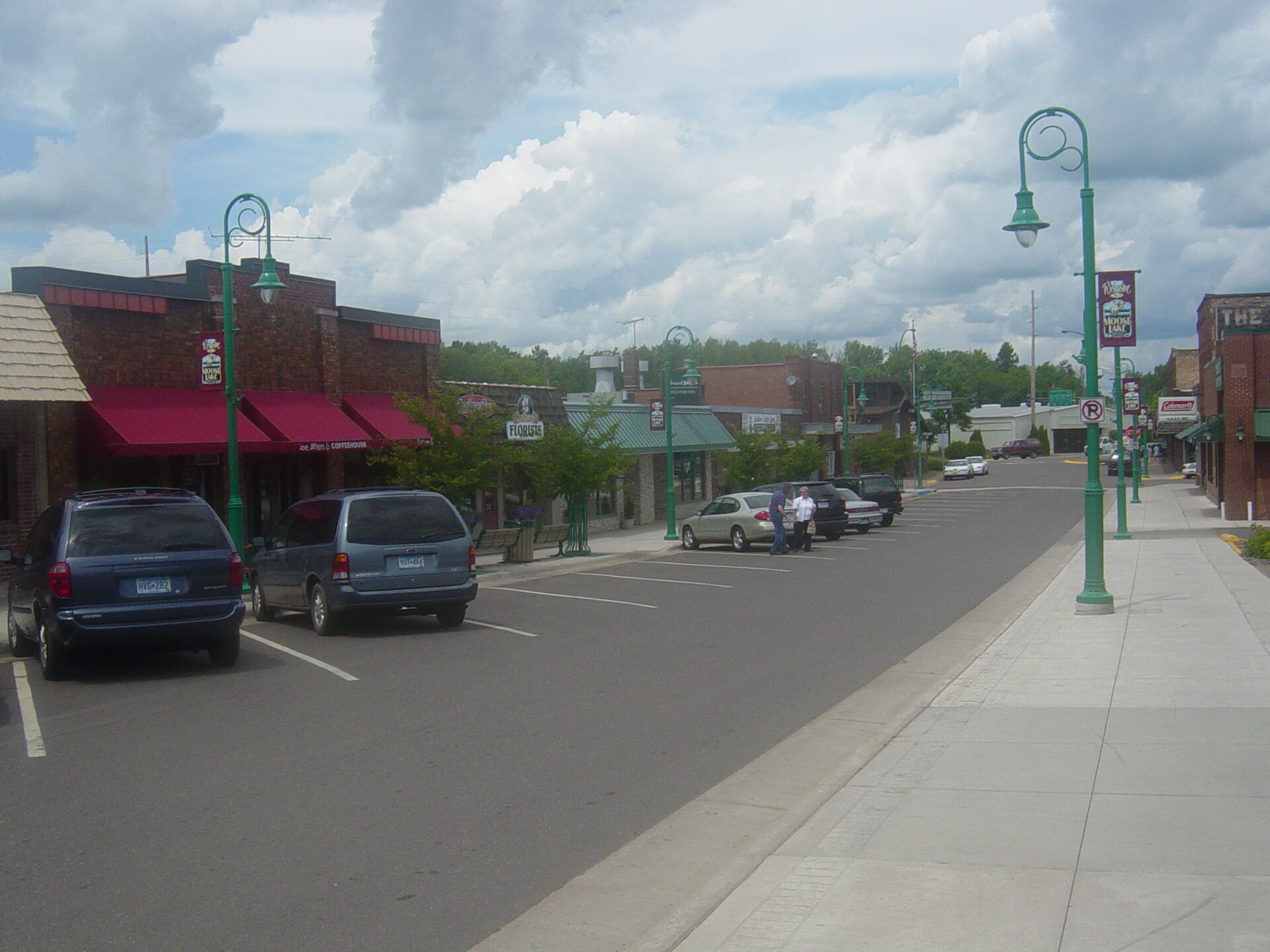 Downtown Moose Lake, MN. Transparent blotch on camera lens. — Minnesota