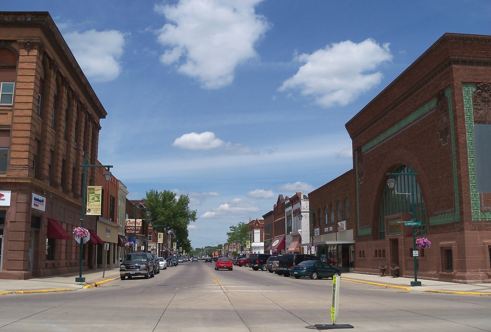 Buildings in downtown Owatonna, Minnesota, USA.