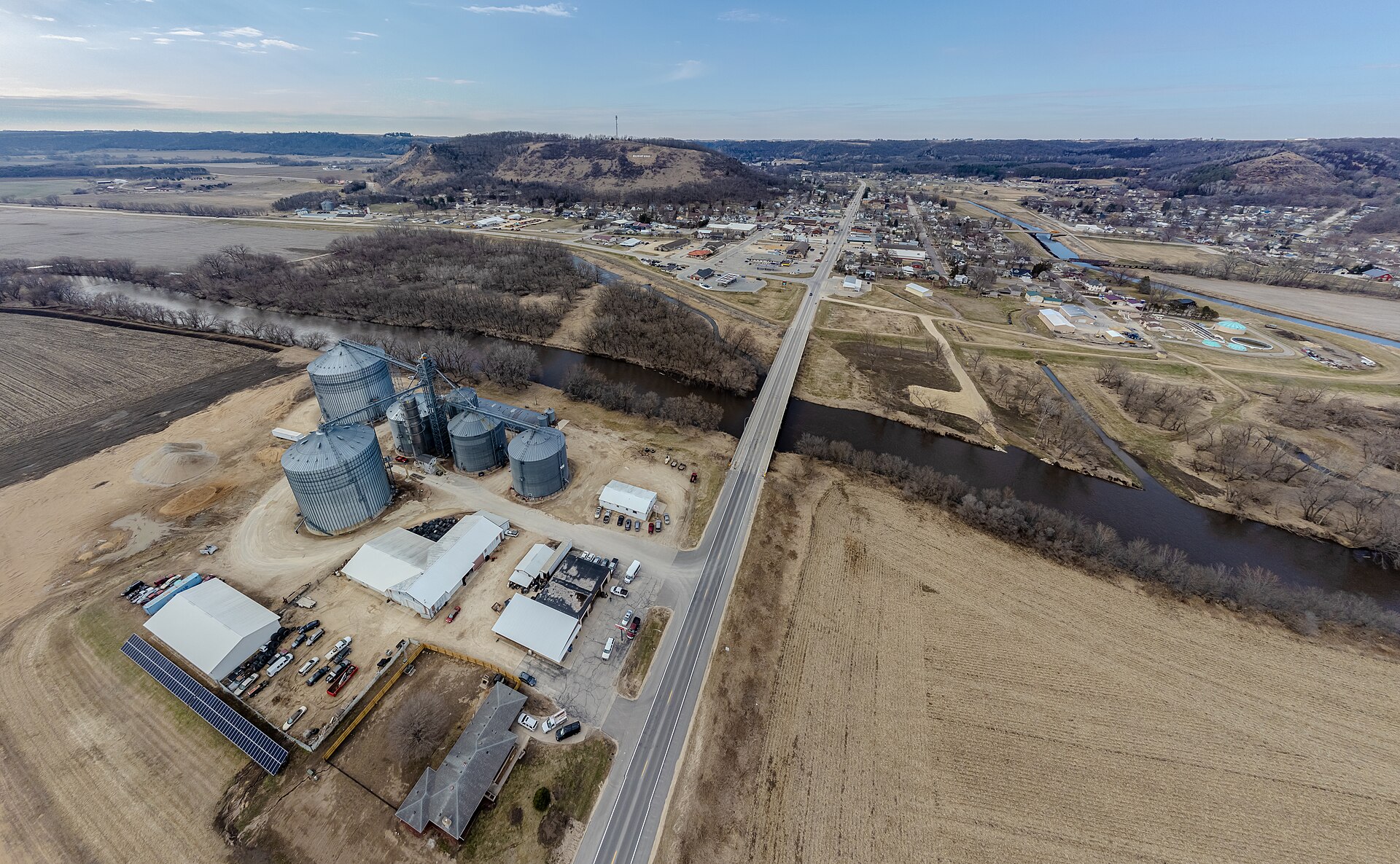Rushford, Minnesota looking north