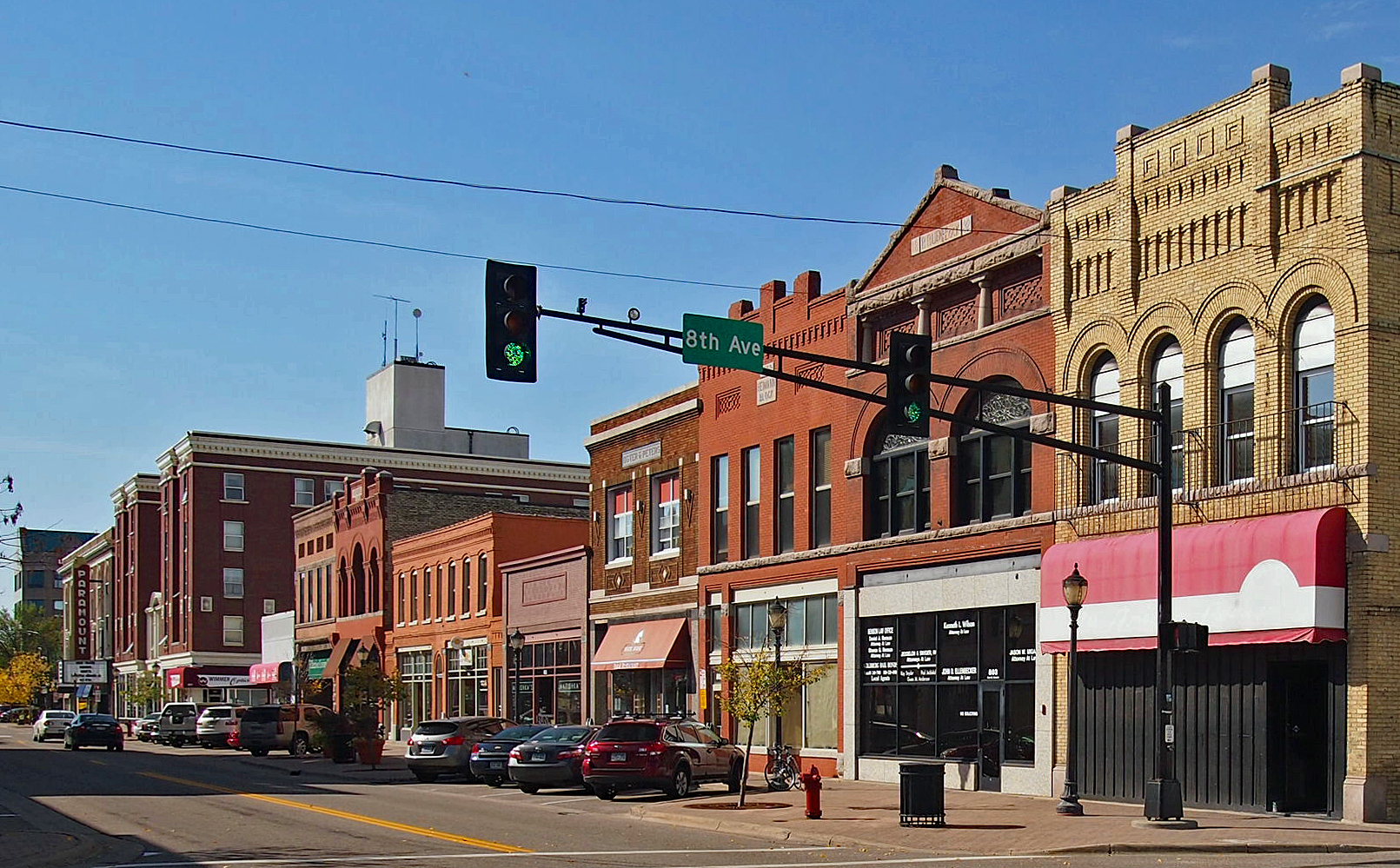800-block of St Germain St, St Cloud Commercial Historic District, St Cloud, Minnesota, USA. — St. Cloud, Minnesota