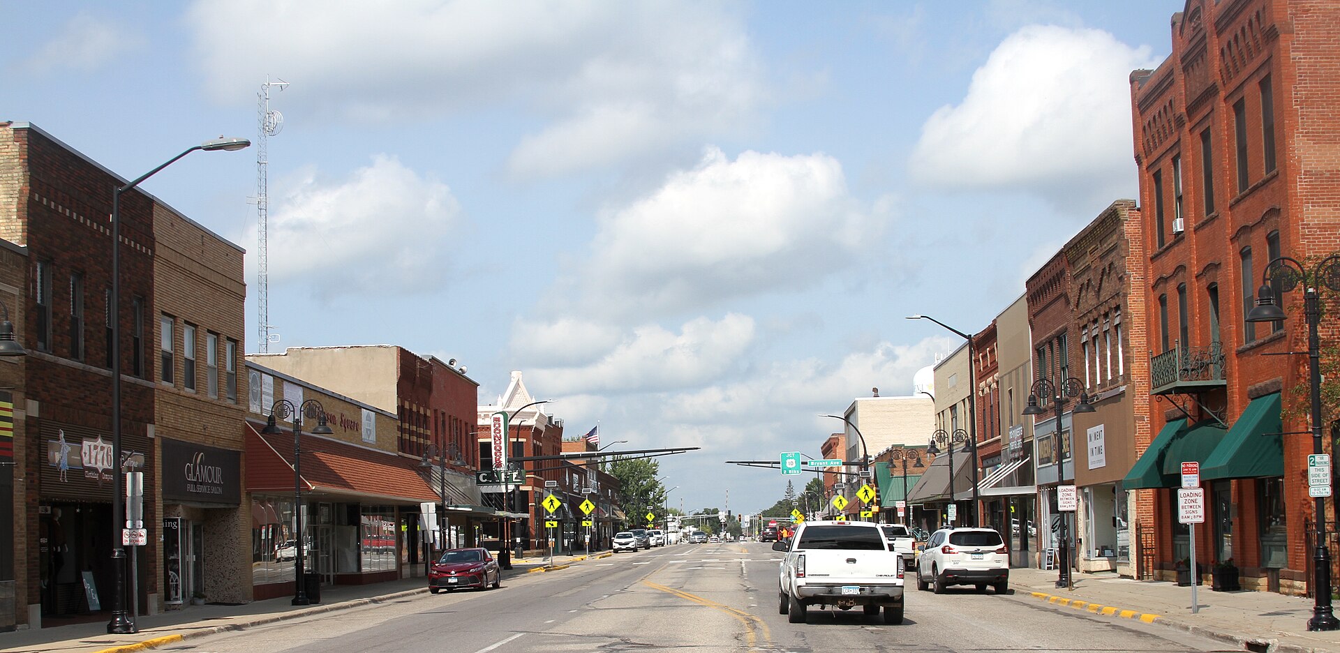 Street scene in Wadena, Minnesota