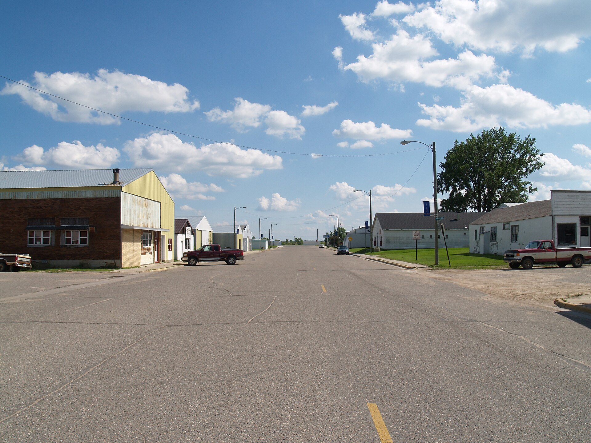 A street in Waubun, Minnesota