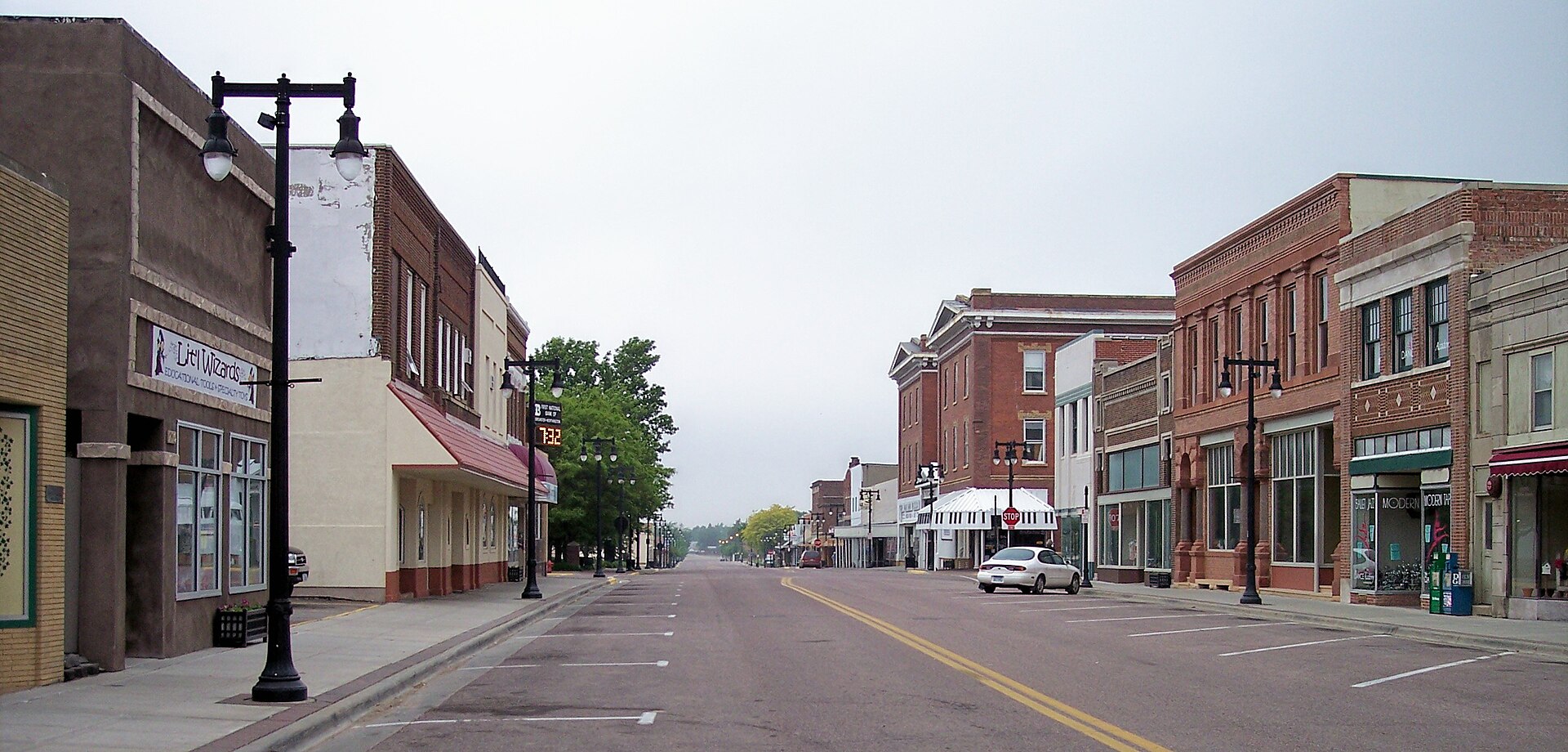 Street scene in Worthington, Minnesota