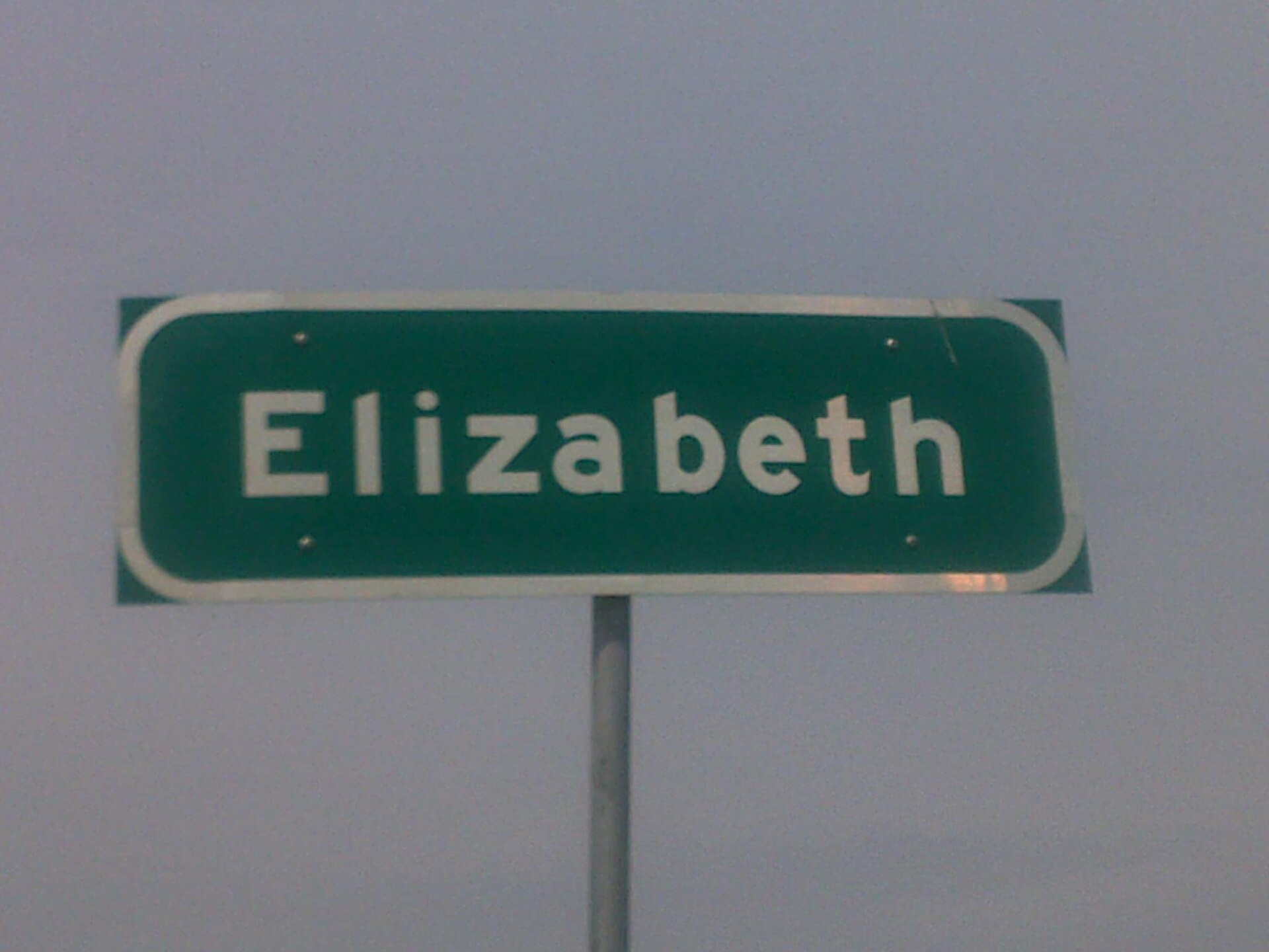Elizabeth Mississippi Highway Sign on U.S. Hwy. 61