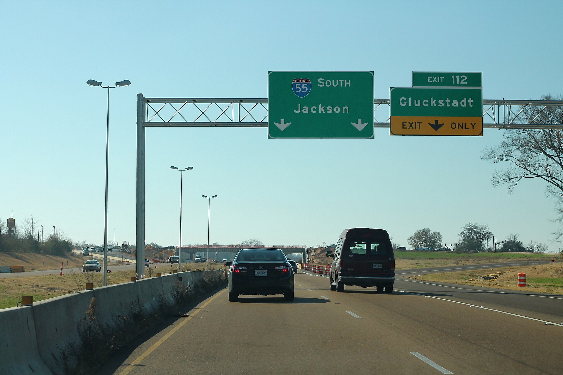I-55 South - Exit 112 - Gluckstadt — Mississippi