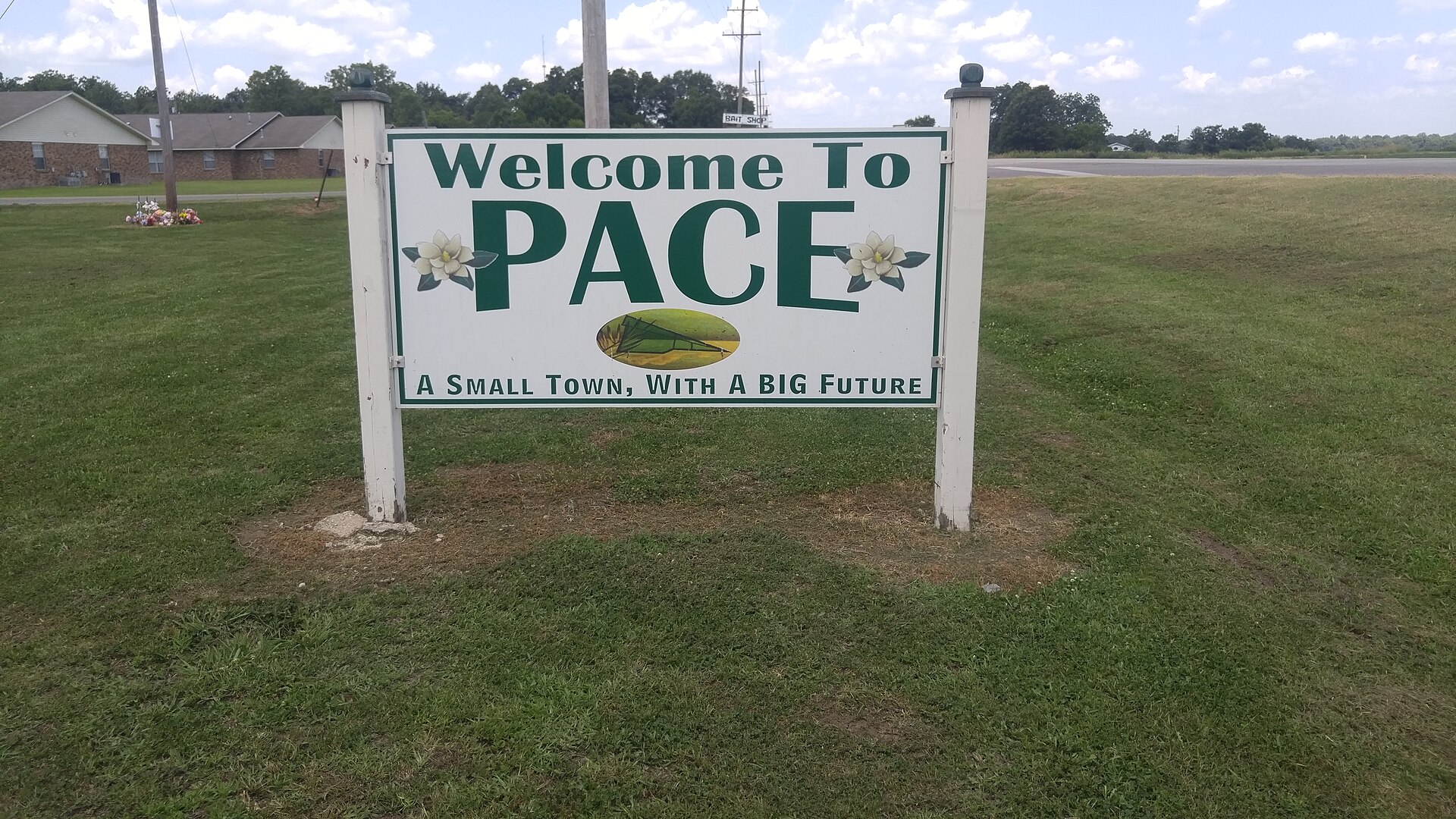 Welcome sign located on Mississippi Highway 8 — Pace, Mississippi