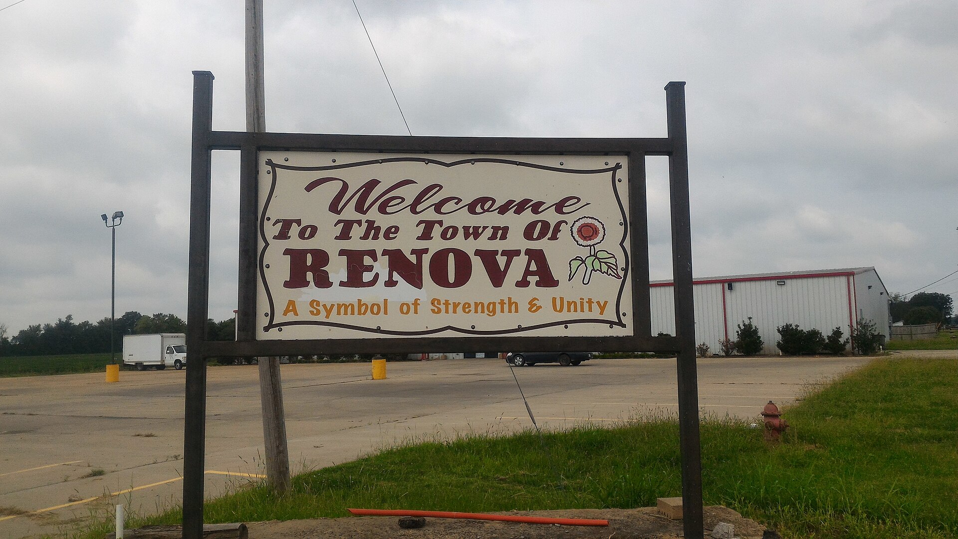 Sign located on Highway 61 — Renova, Mississippi