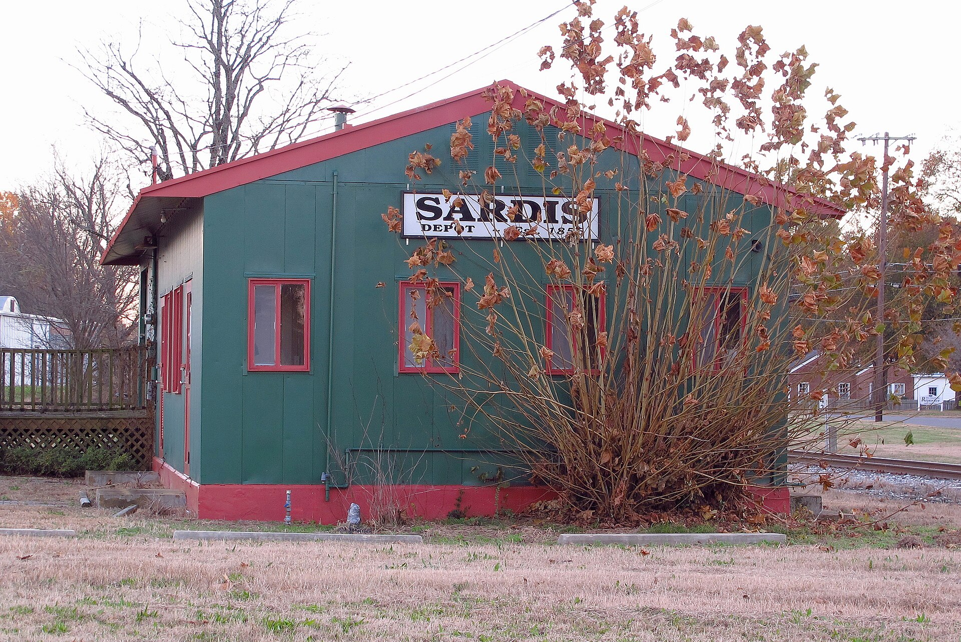 Train station in Sardis, Mississippi.