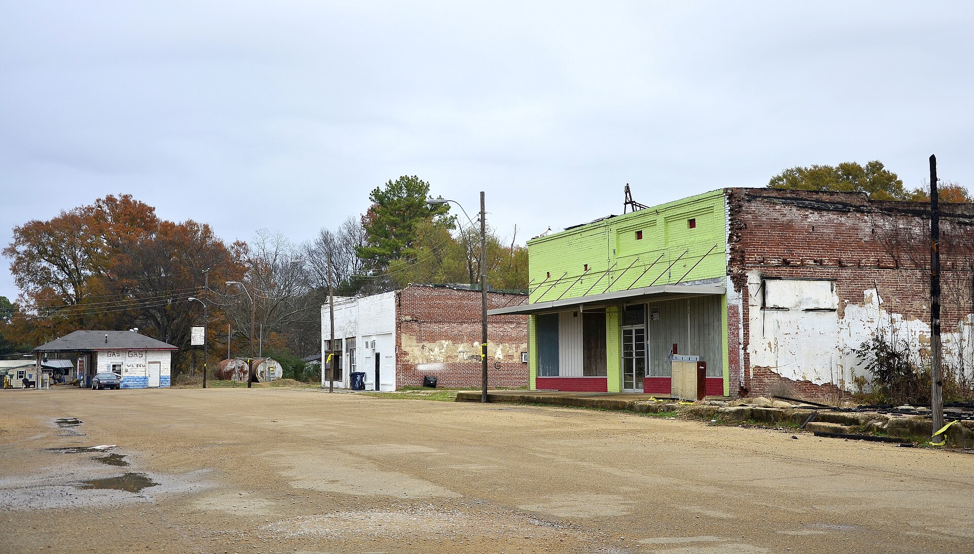 Main Street in Sledge, Mississippi.