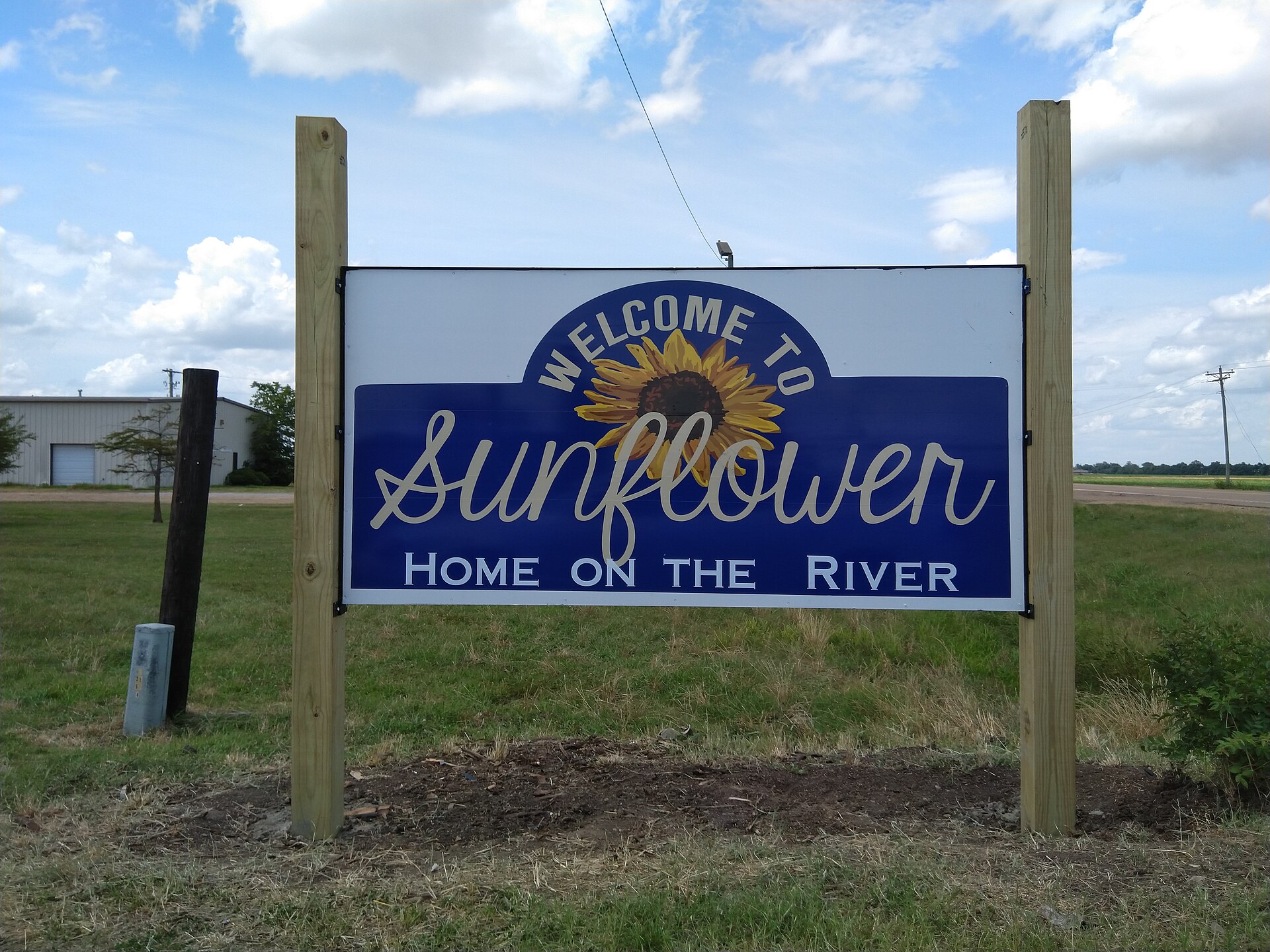 Welcome sign located on US Highway 49W — Sunflower, Mississippi