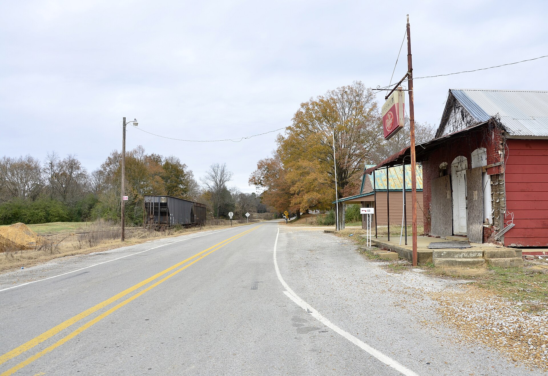 Potts Camp Road in Waterford, Mississippi.