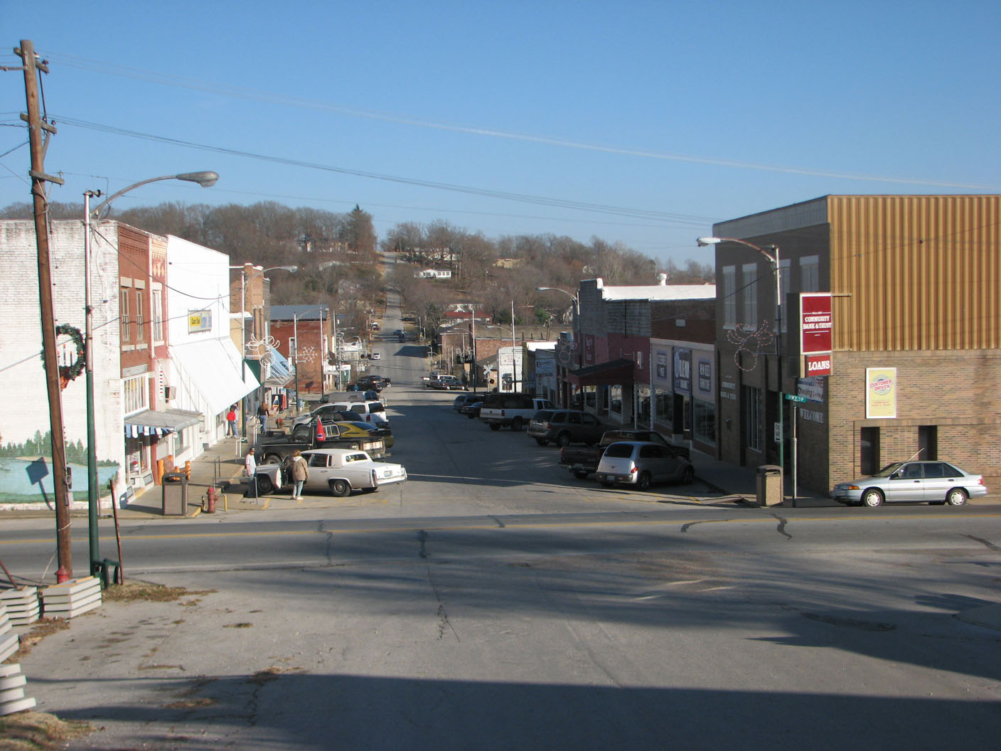 Photograph of Anderson, Missouri's main street taken in November, 2006, taken by RebelAt.