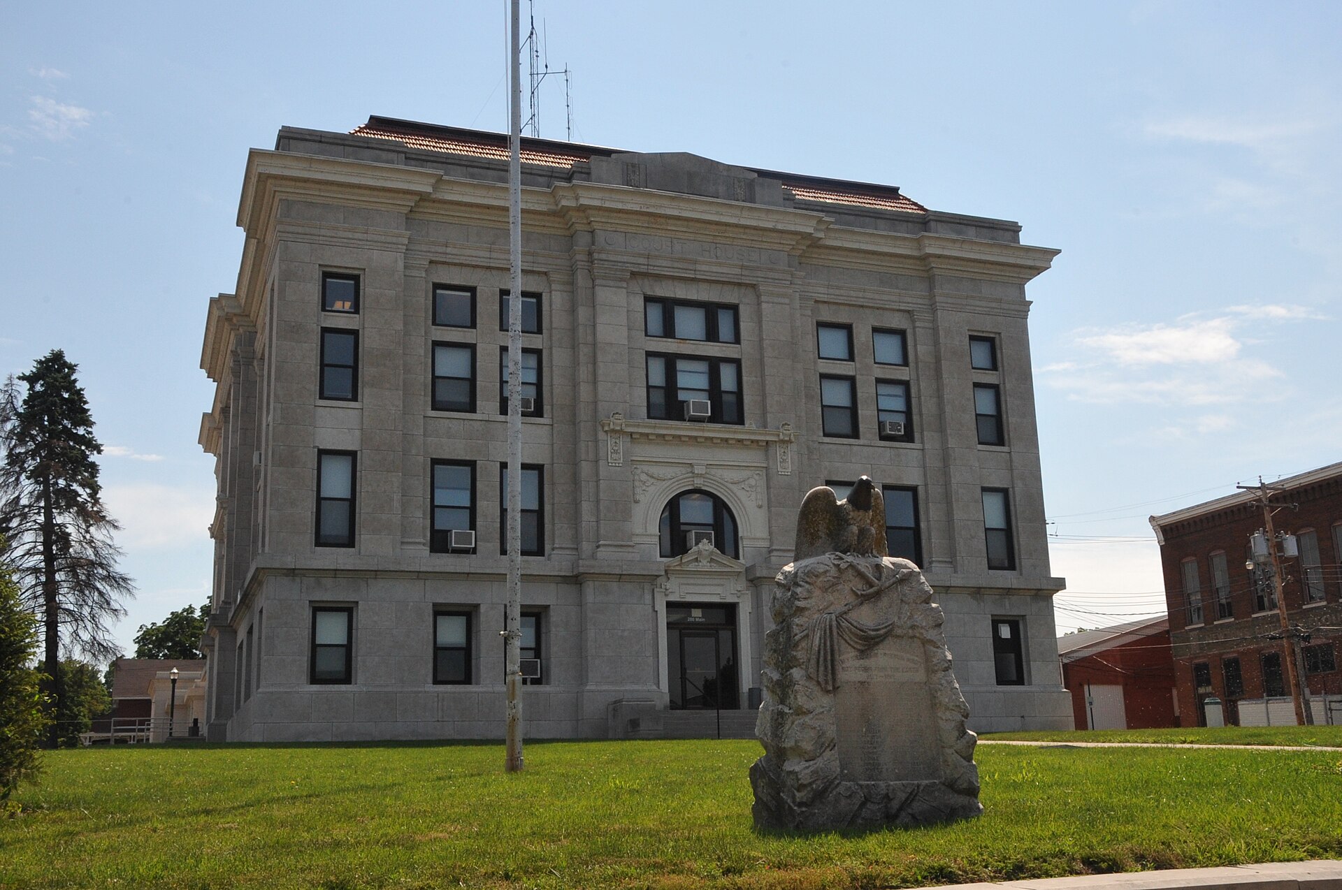IT WAS ERECTED IN 1912 USING THE DESIGNS OF ROBERT G. KIRSCH JR. — Cooper County, Missouri