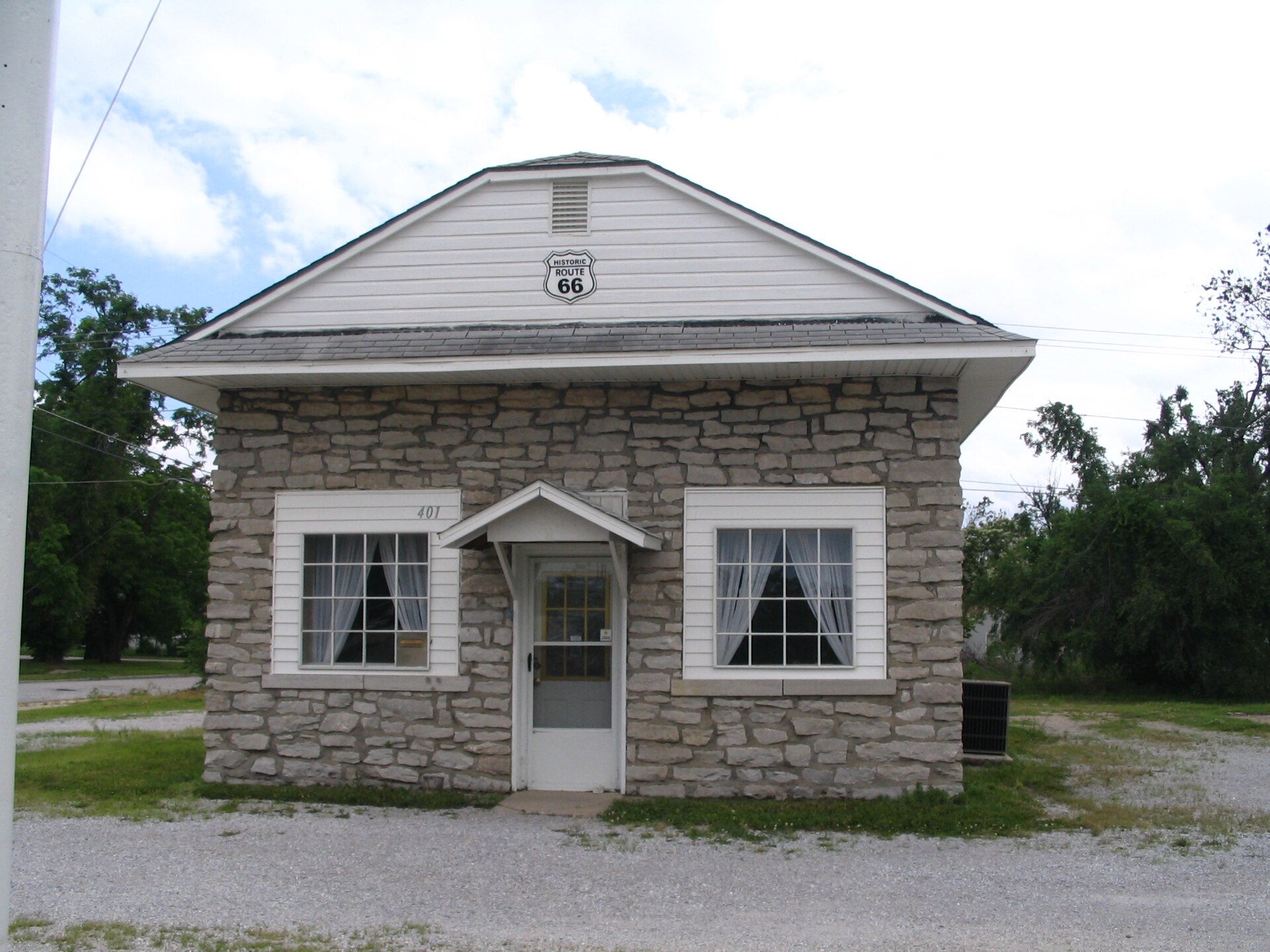 Site of historic Old Rock filling station in Carterville on Historic Route 66 — Missouri
