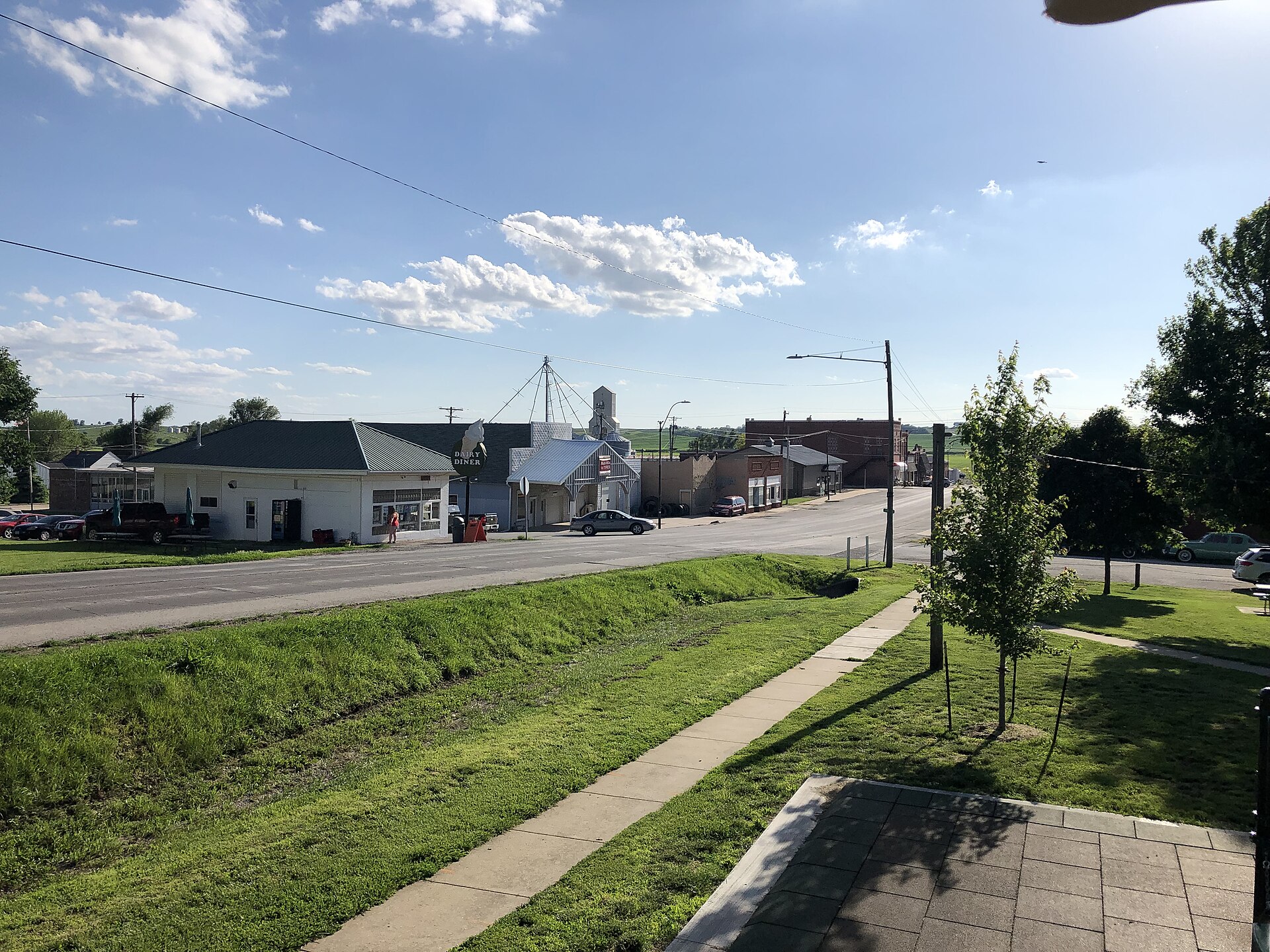 Downtown Fairfax, Missouri in June 4th 2019.
