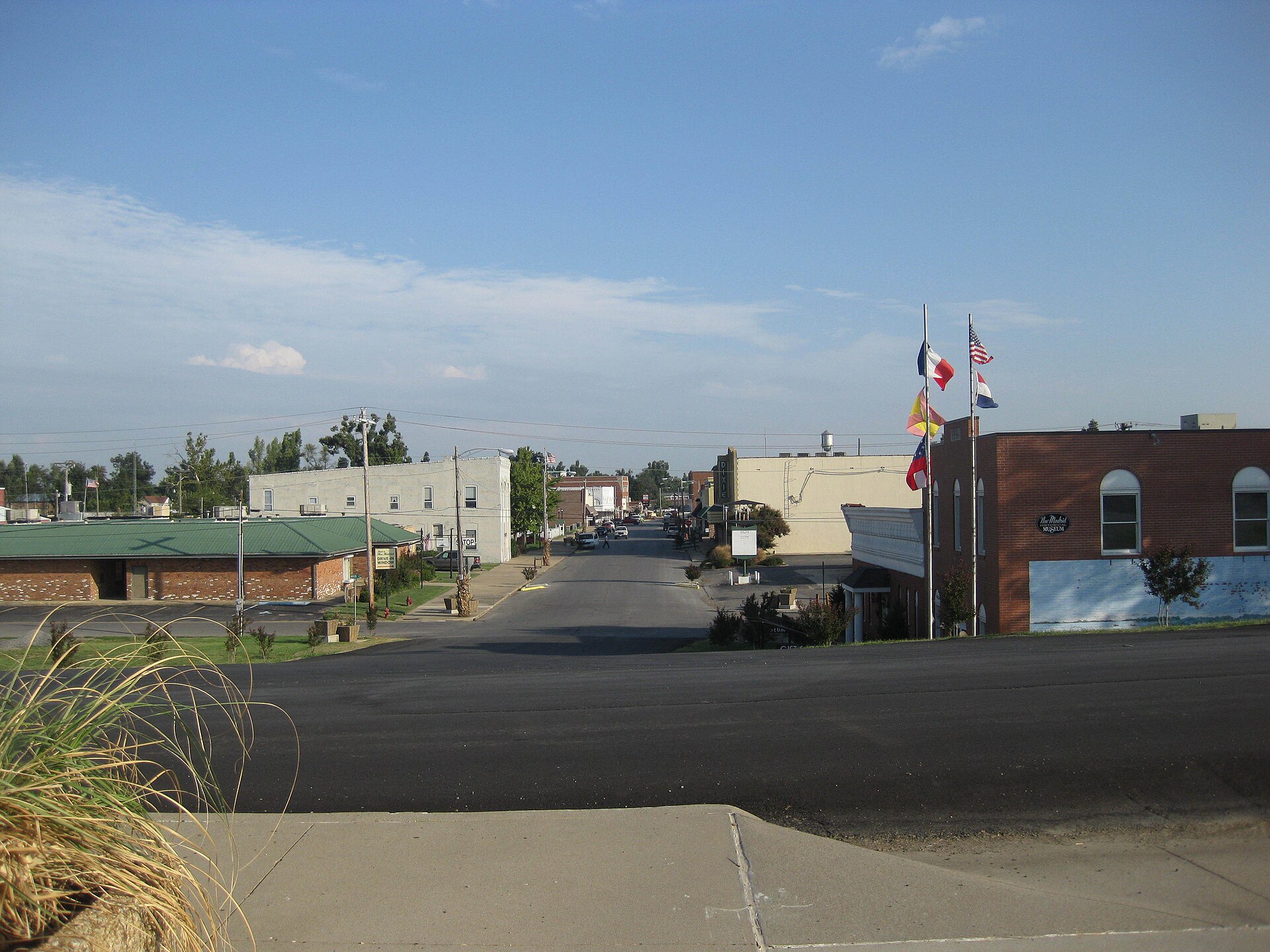 A view of downtown New Madrid at the New Madrid Water Route in New Madrid, Missouri (7f706c26-a309-457e-9b4f-992fcb9ff87f)