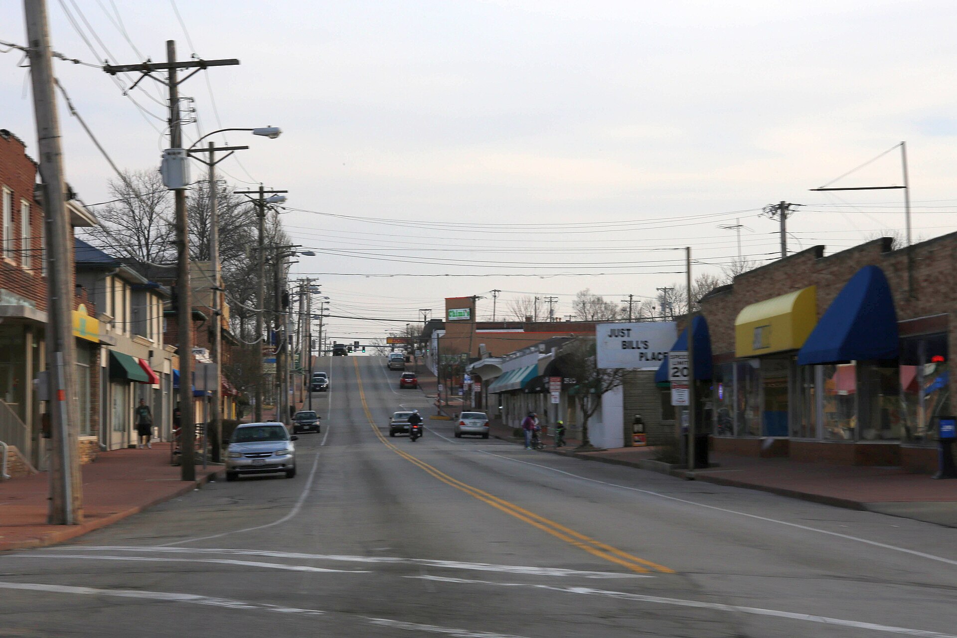 Downtown Overland, Missouri, United States.