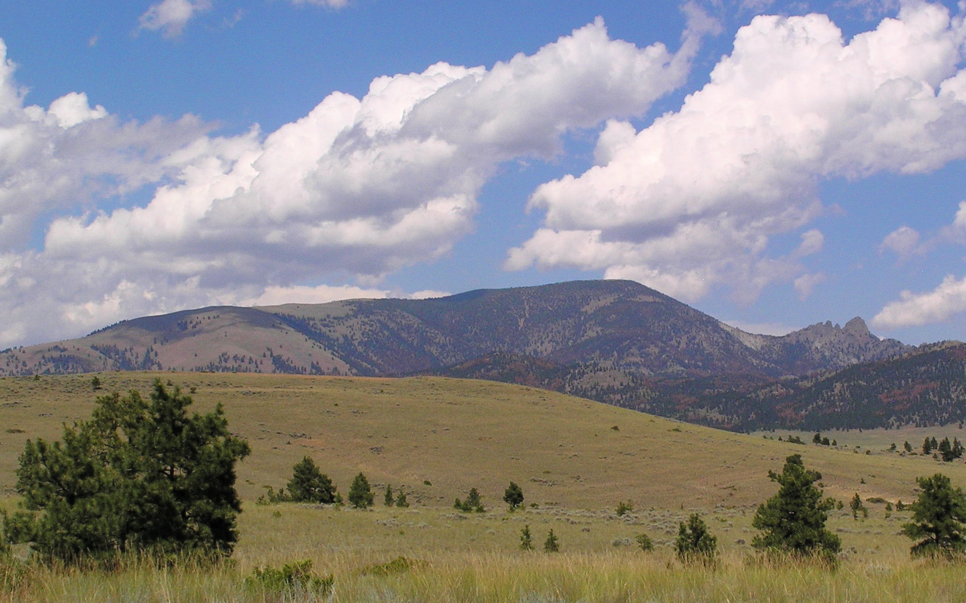 The iconic "Sleeping Giant" mountain formation north of Helena, Montana in Lewis and Clark County. Taken from Gates of the Mountains Exit just off I-15.