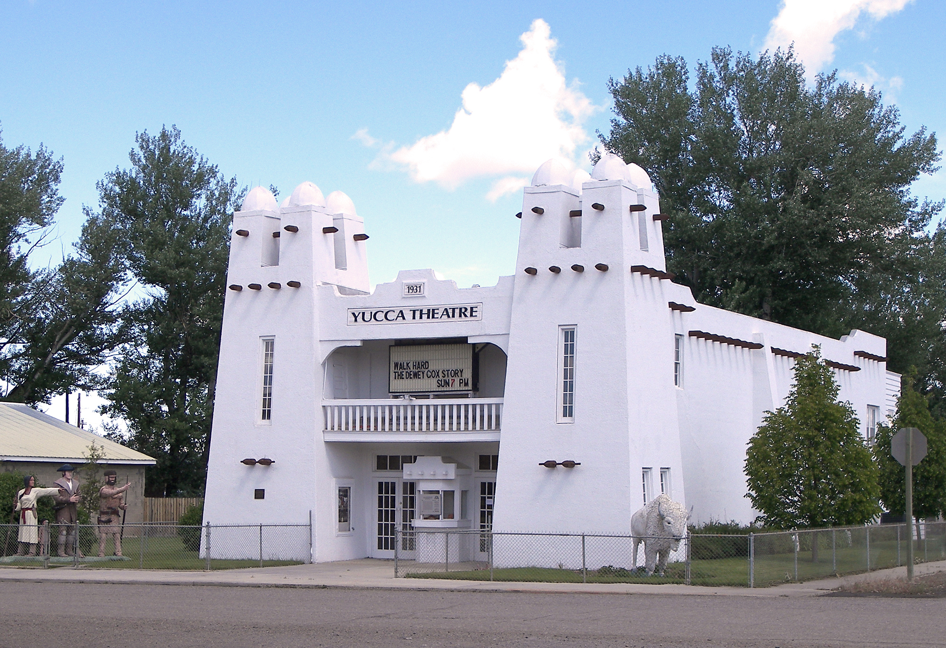 The historic Yucca Theatre in Hysham, Montana, United States. The theater was listed on the National Register of Historic Places on January 7, 1994. — Treasure County, Montana