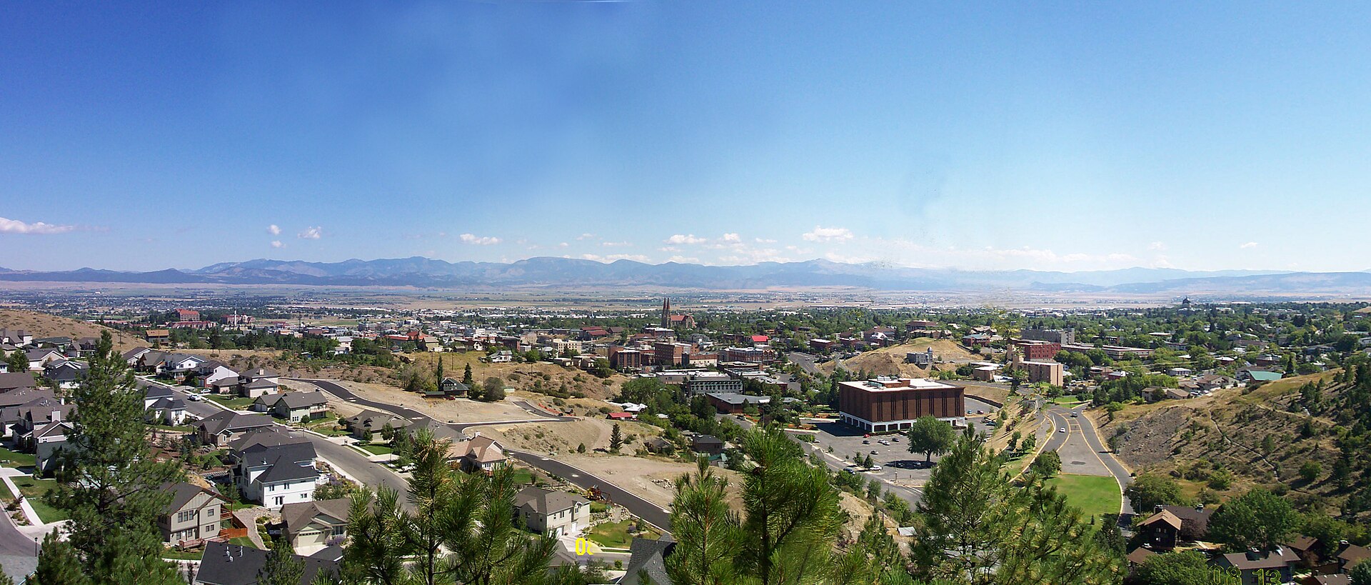 Photo of Helena, Montana with similar view to that in the 1870 photo, to show changes since then to 2006.