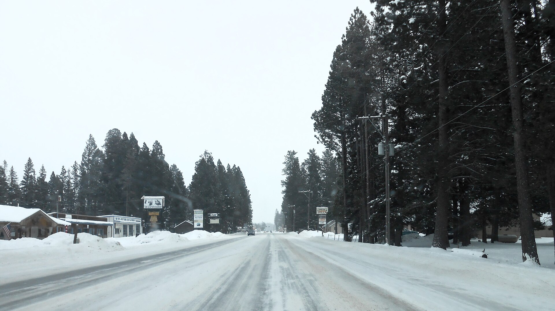 Downtown Lincoln, Montana, December 2015