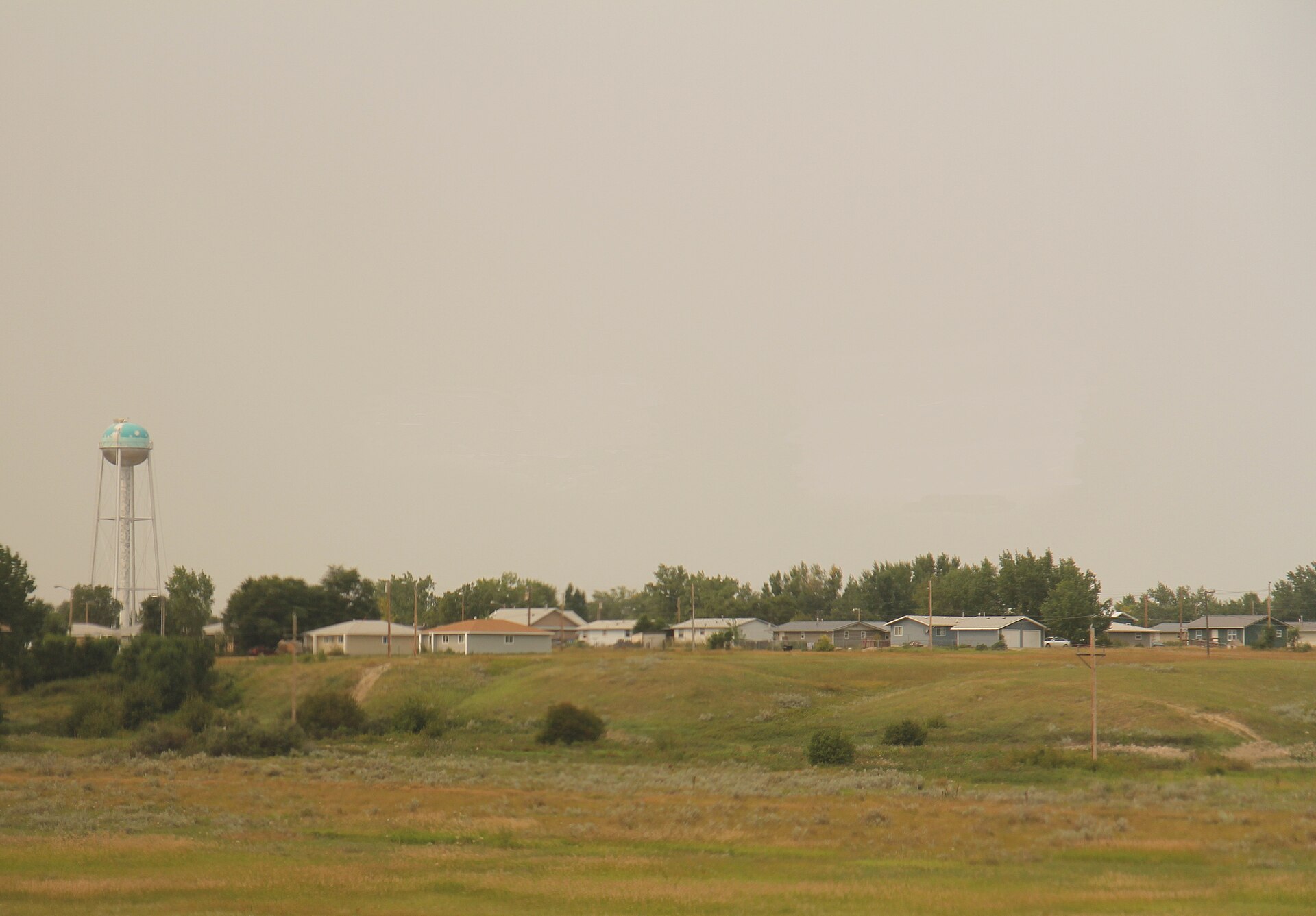 A panorama of w:Poplar, Montana. This file was uploaded with Commonist.