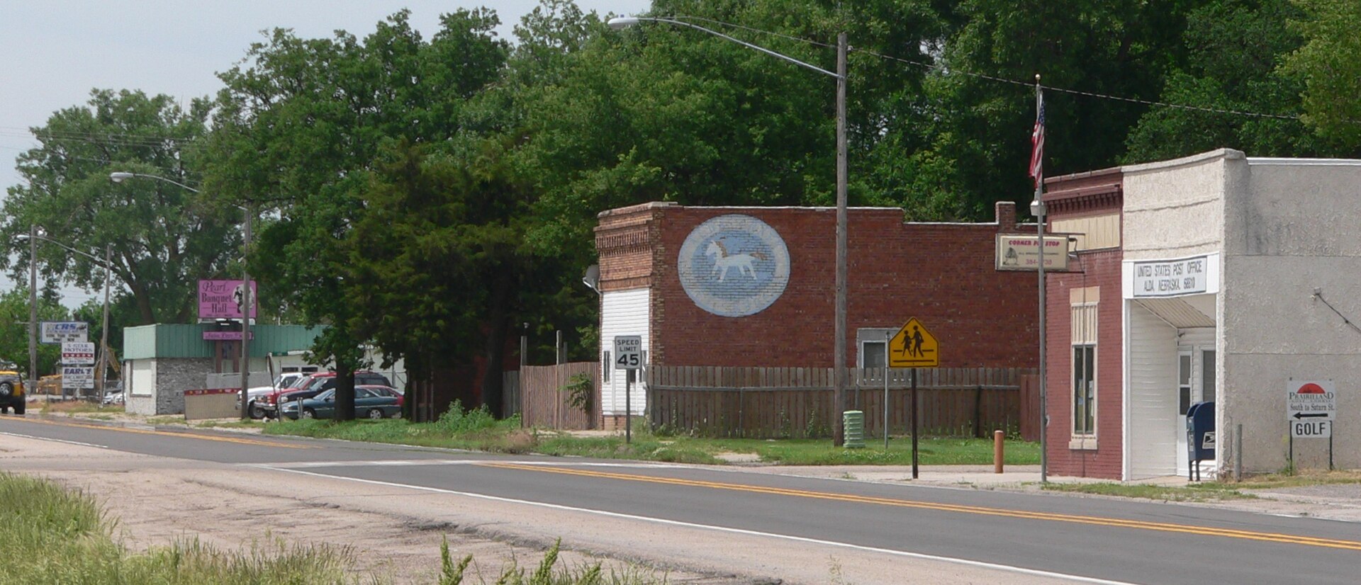 Alda, Nebraska: north side of U.S. Highway 30, looking northwest.