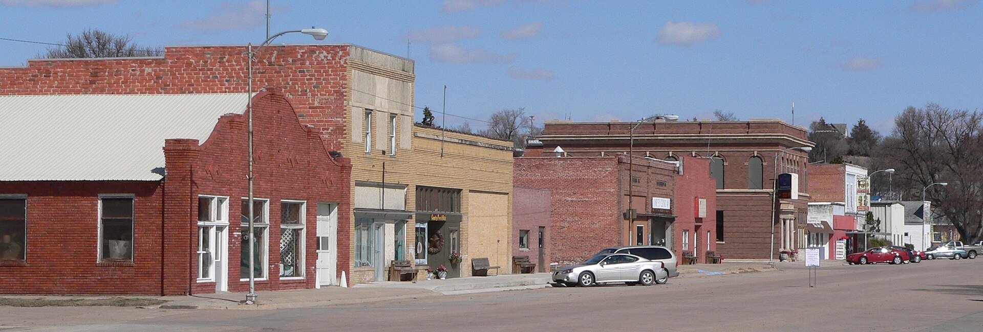 Downtown streets in Ansley, Nebraska